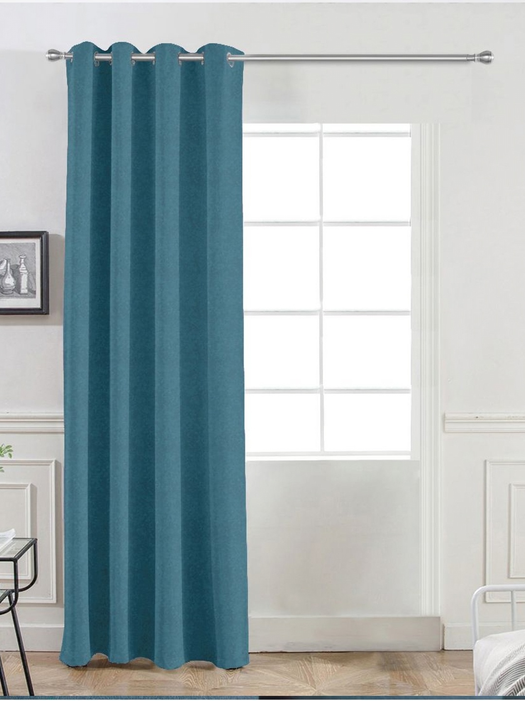 

Divine Casa Blue Black Out Door Curtain
