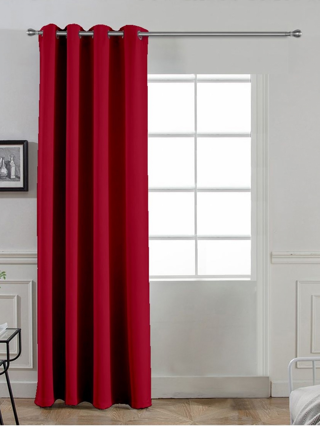 

Divine Casa Maroon Black Out Door Curtain