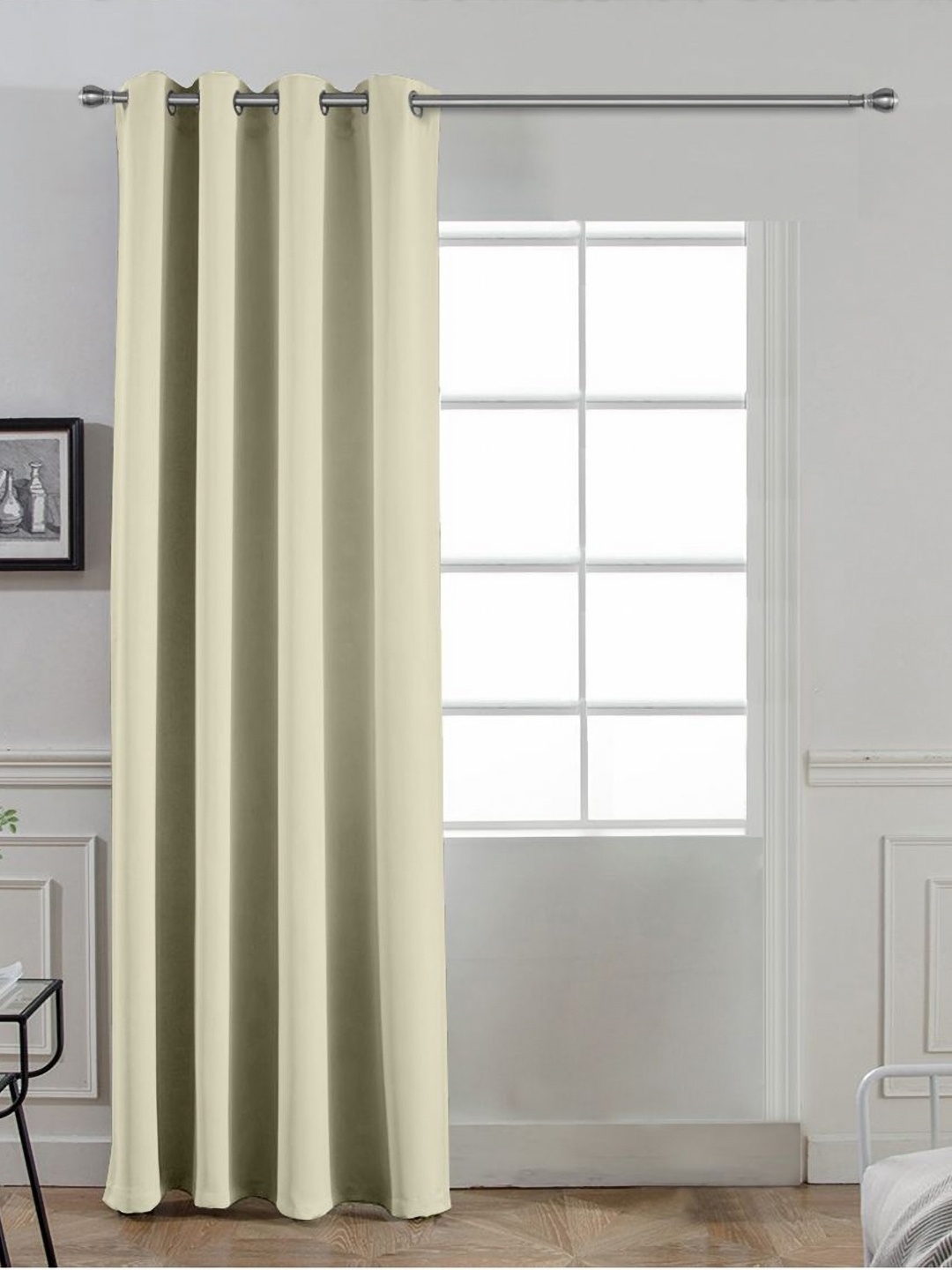 

Divine Casa Beige Black Out Door Curtain