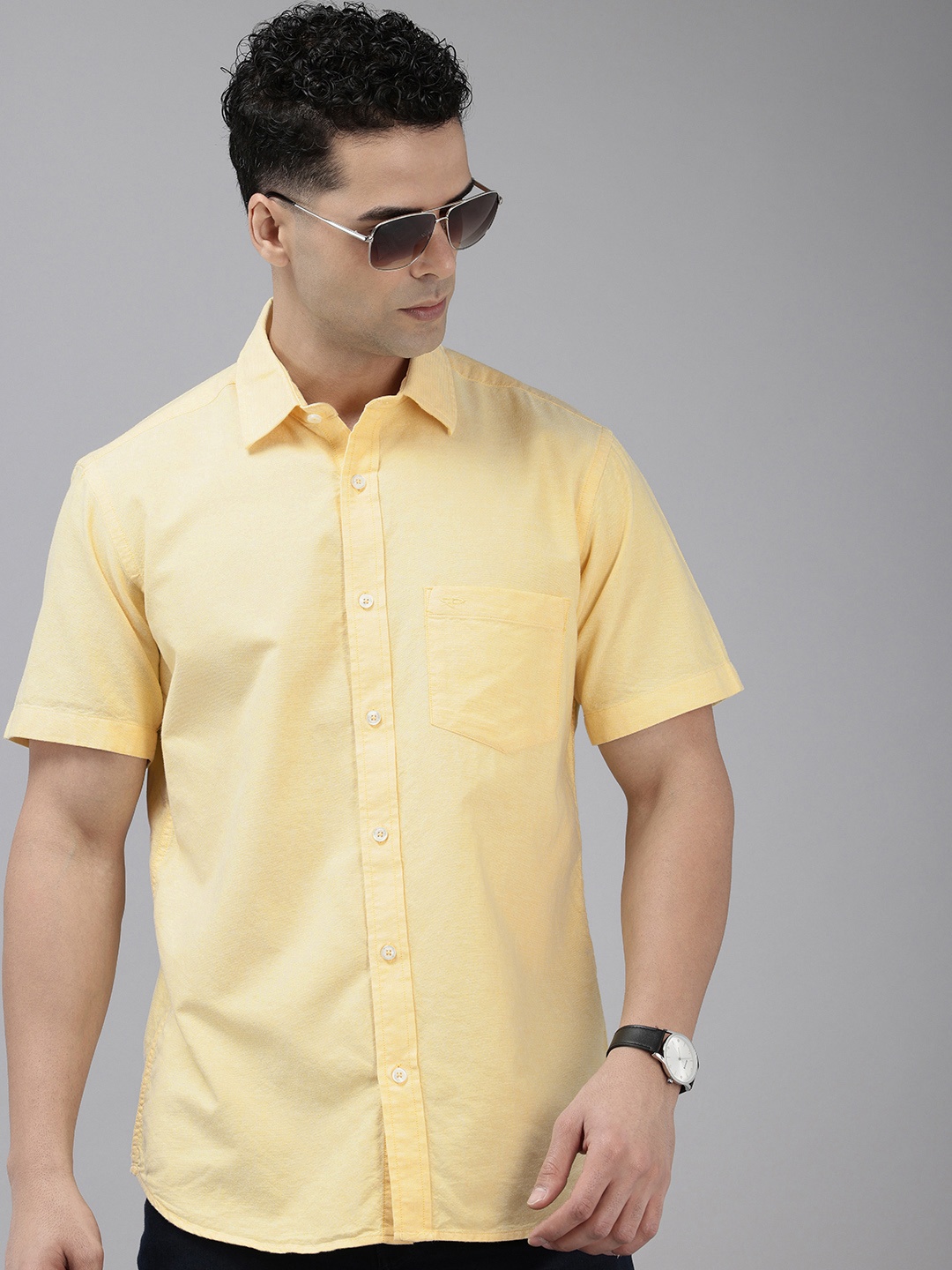 

ColorPlus Opaque Pure Cotton Casual Shirt, Yellow