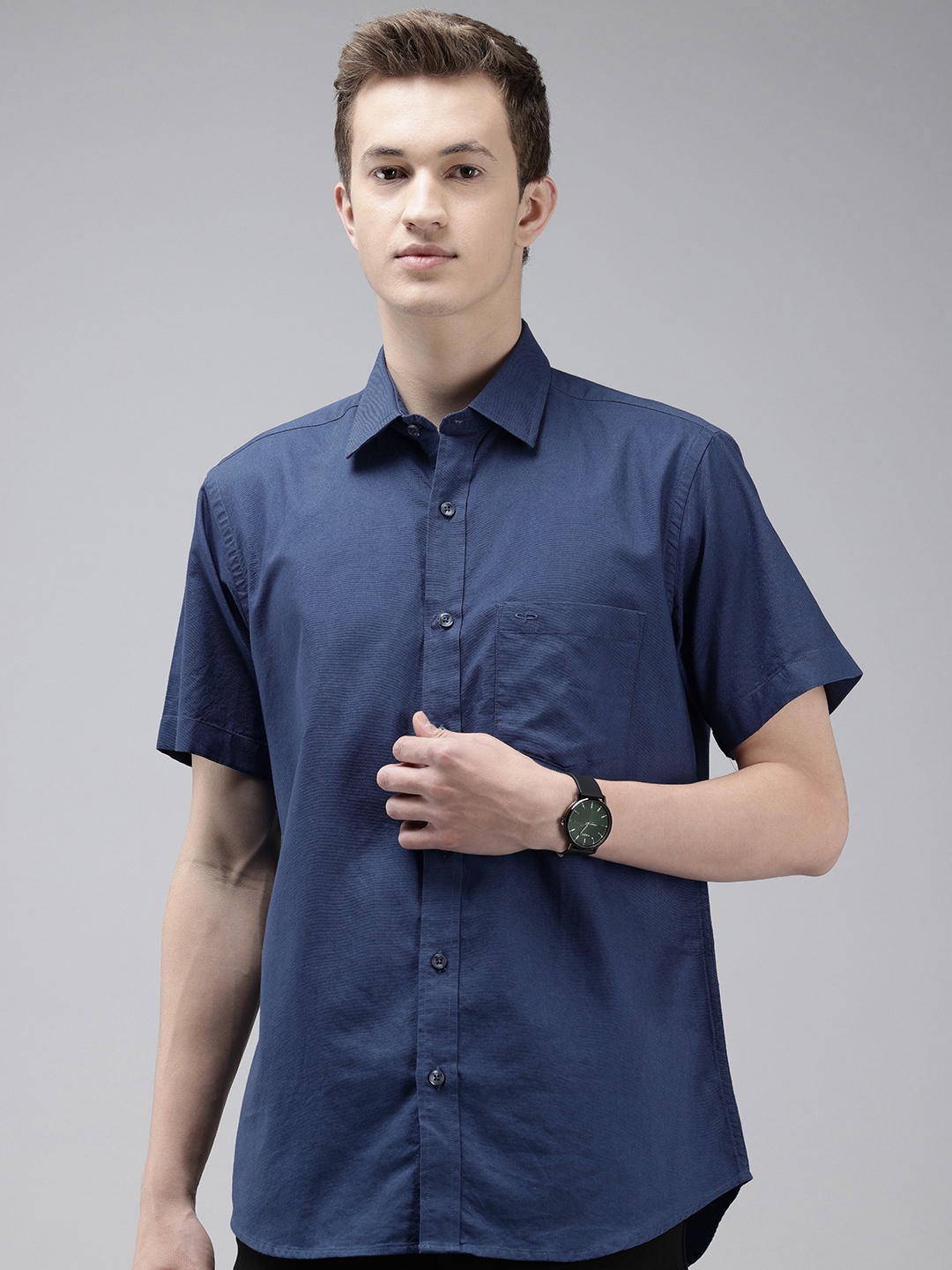 

ColorPlus Pure Cotton Casual Shirt, Blue