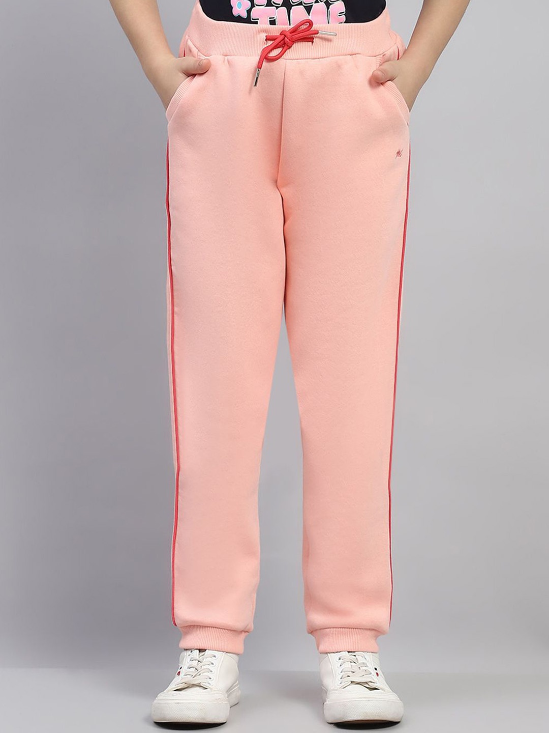 

Monte Carlo Girls Cotton Mid-Rise Joggers, Peach