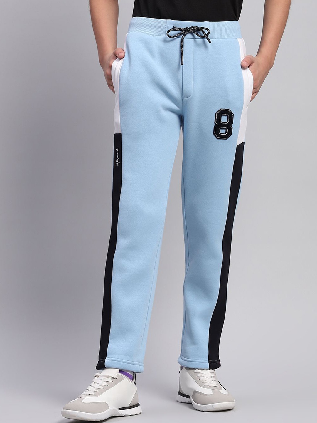 

Monte Carlo Boys Colourblocked Mid-Rise Track Pants, Blue