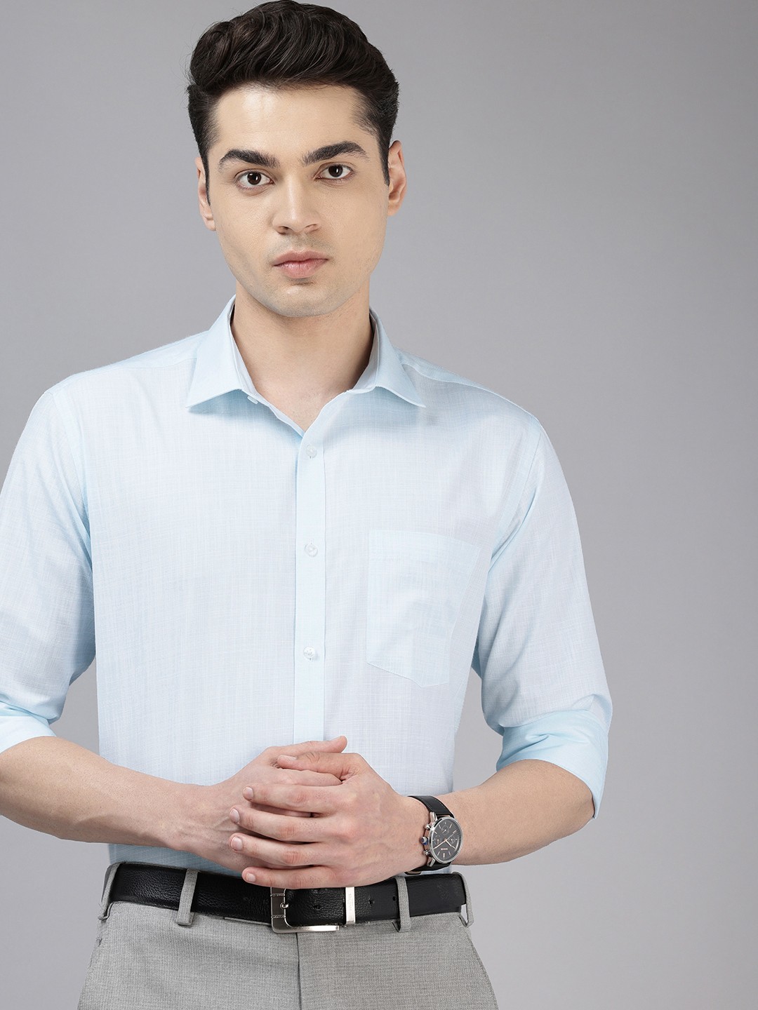 

Park Avenue Slim Fit Opaque Formal Shirt, Blue