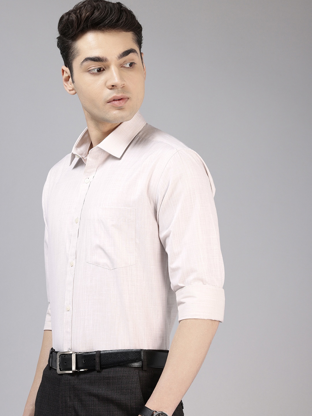 

Park Avenue Slim Fit Formal Shirt, Beige