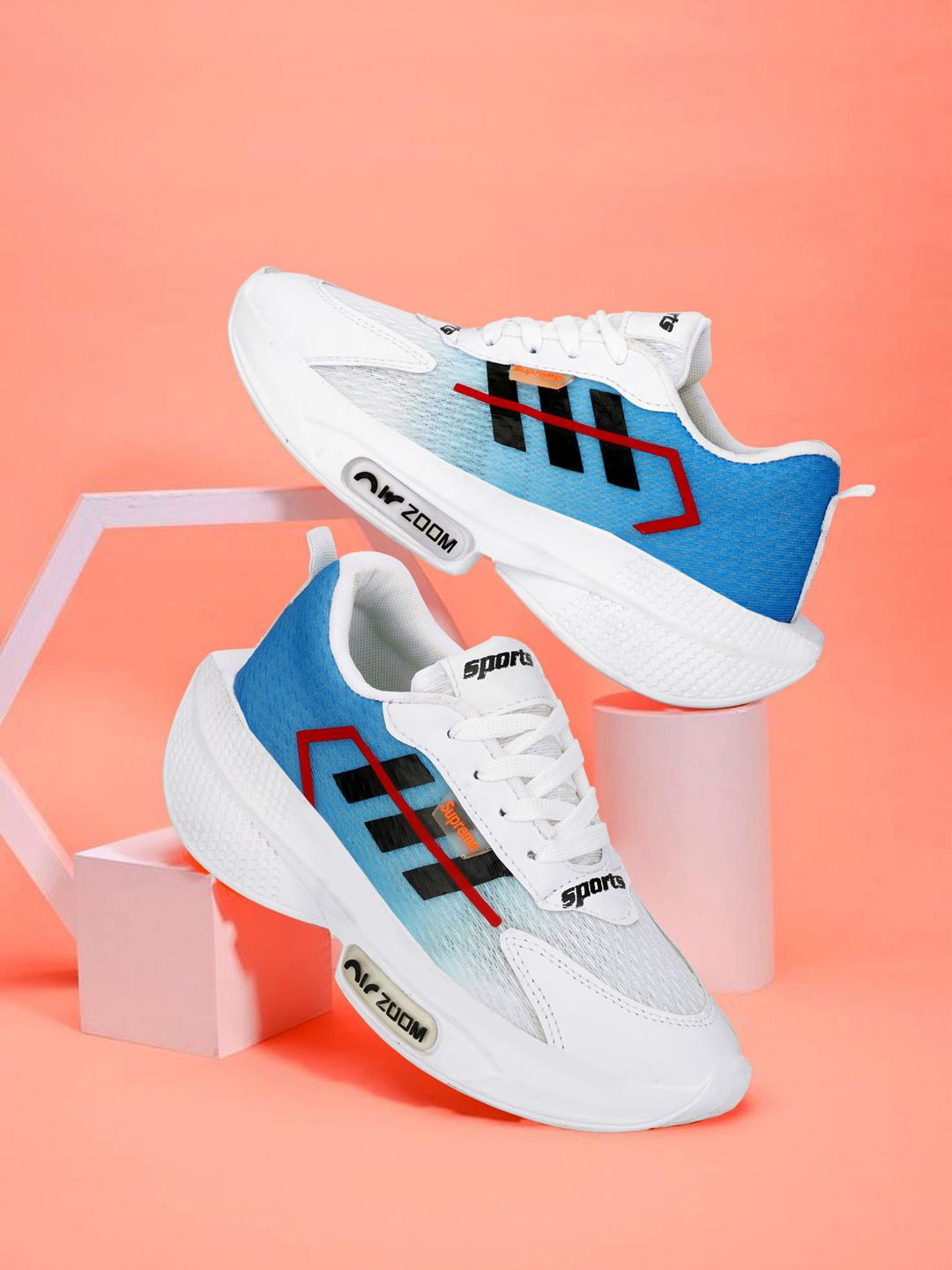 

RAVDI Boys Printed Lace-Ups Sneakers, Blue