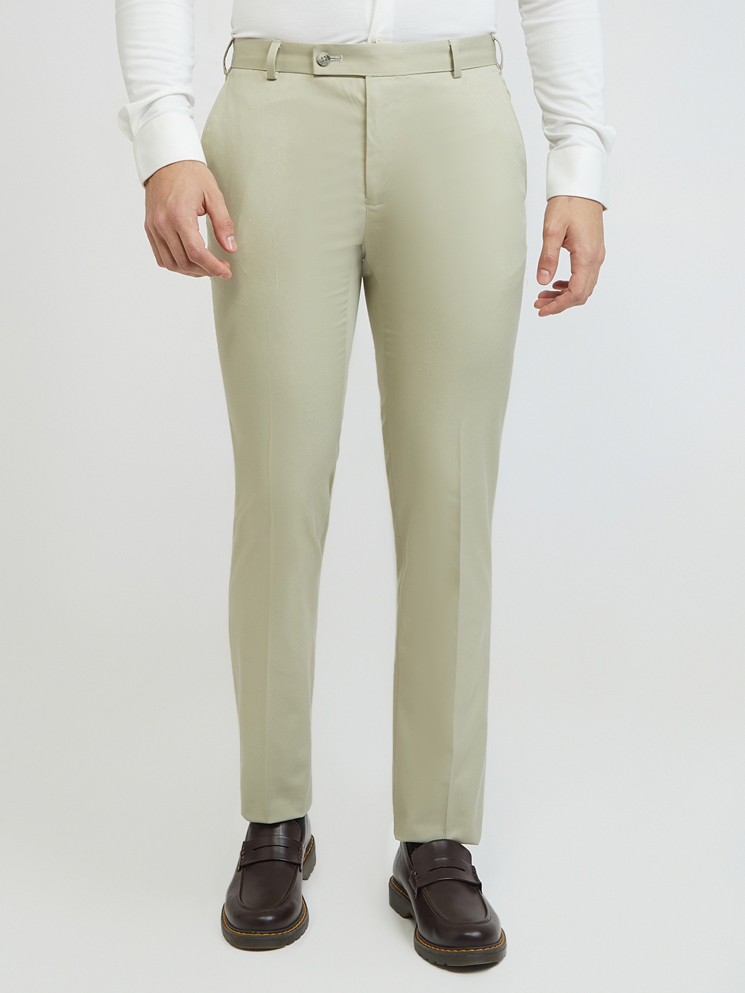 

Raymond Men Slim Fit Formal Trousers, Green