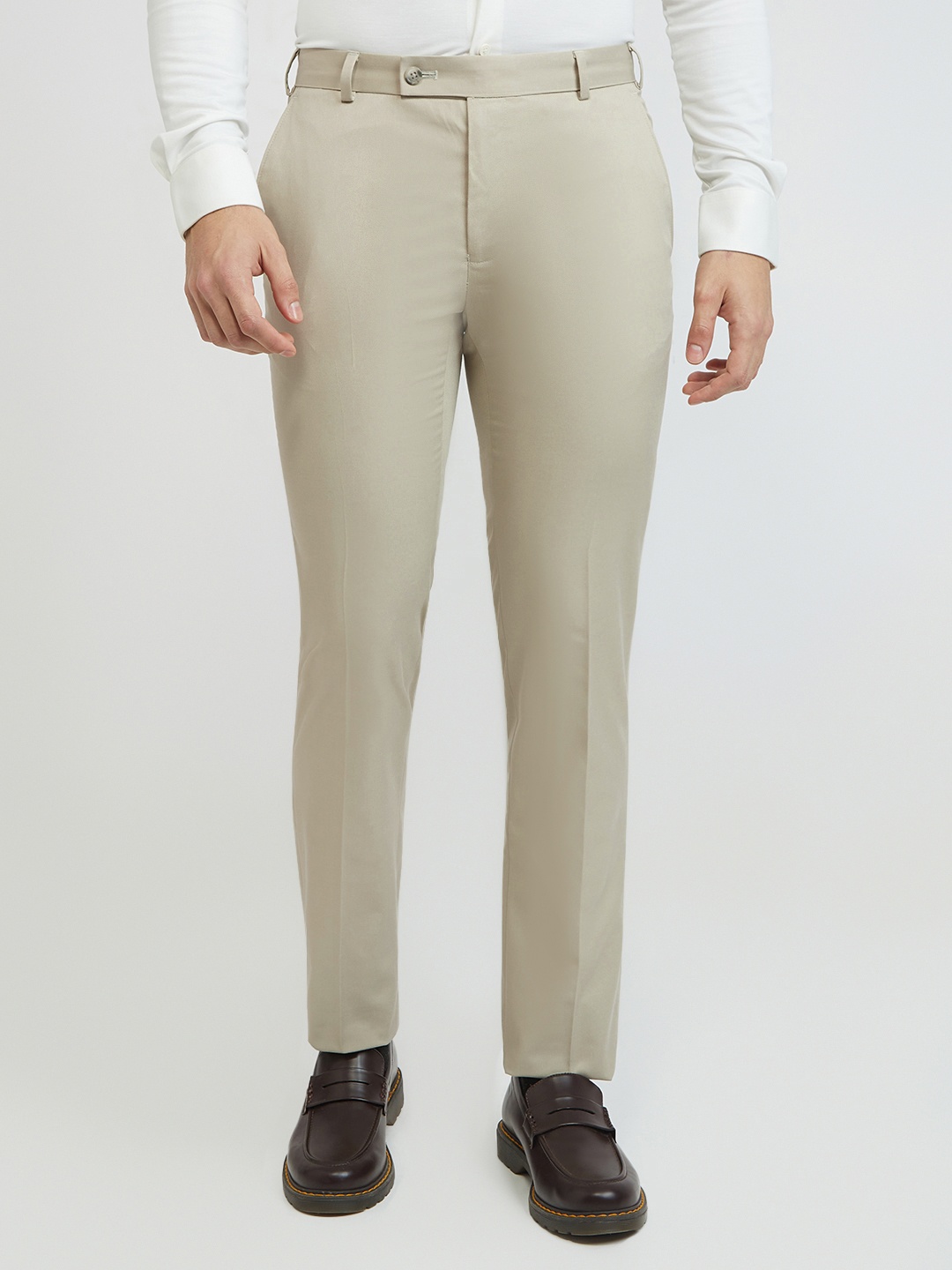 

Raymond Men Slim Fit Formal Trousers, Green