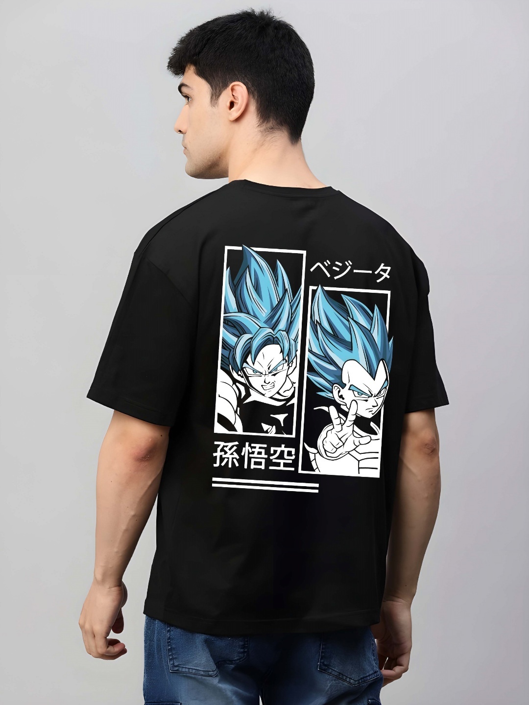 

KAIDO Men Dragon Ball Z Graphic Printed Round Neck Pure Cotton Relaxed Fit T-shirt, Black