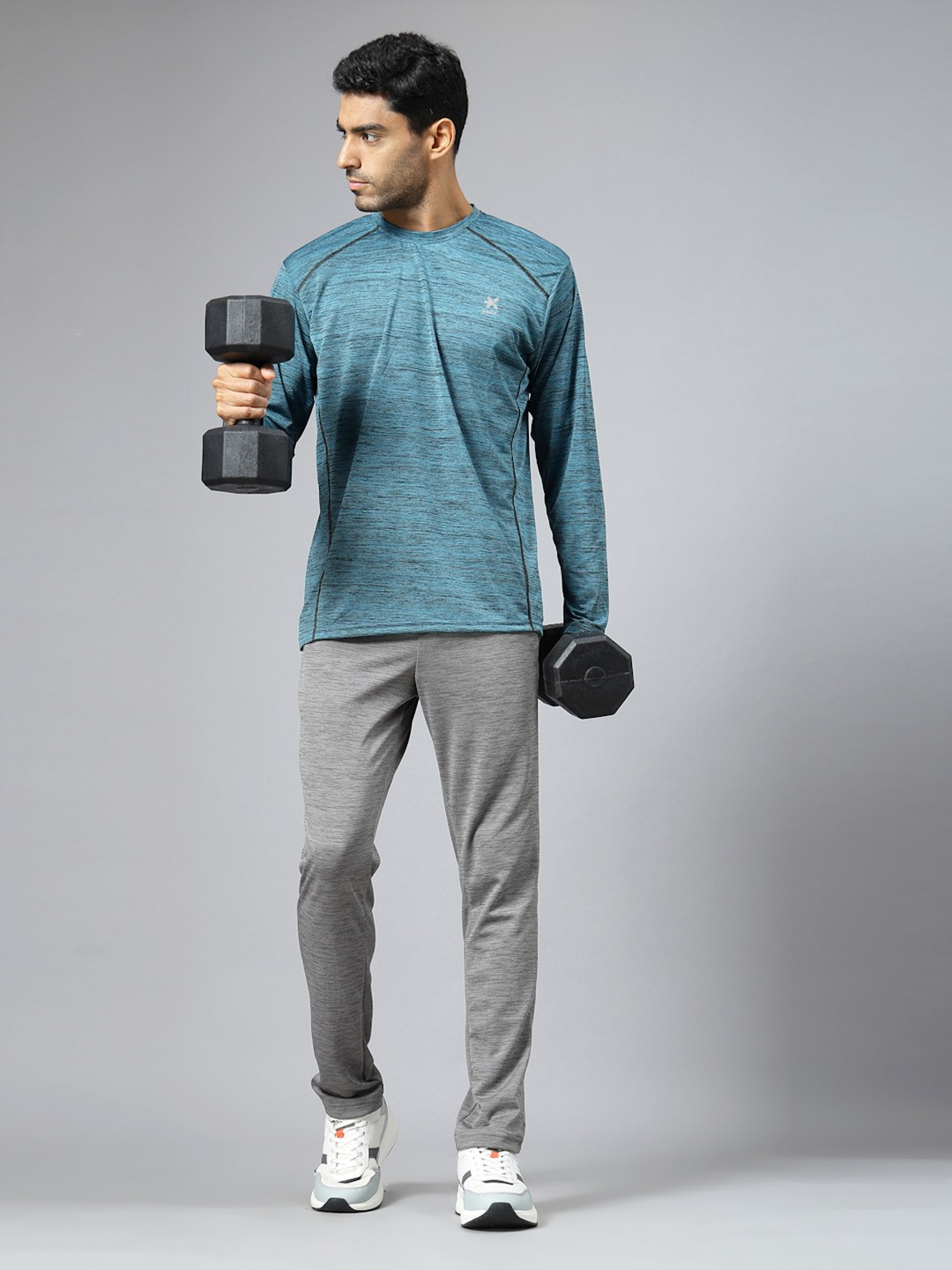 

HRX by Hrithik Roshan Men Solid Round Neck T-shirt, Sea green