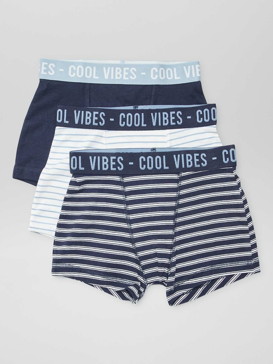 

KIABI Boys Pack Of 3 Striped Boxer Style Briefs AZI96STRIPES, White