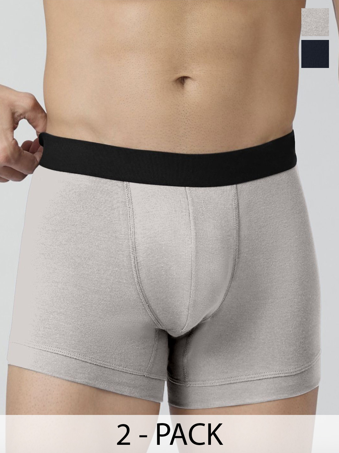 

Prettify Men Pack Of 2 Mid-Rise Trunk TRUNK-08-12, Grey