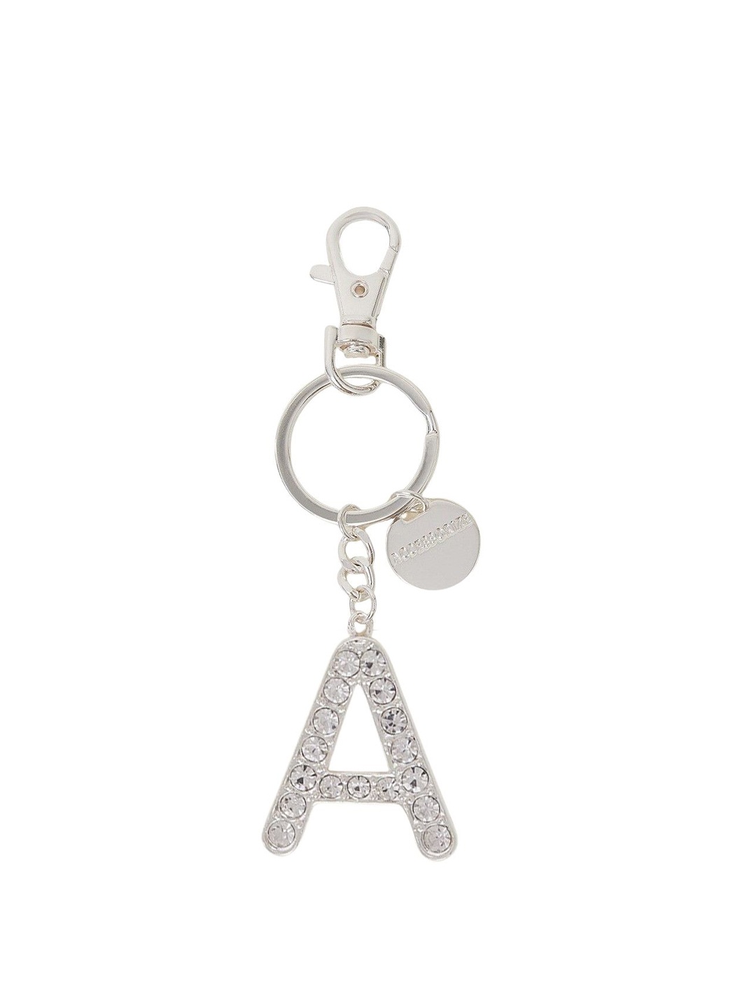 

Accessorize Initial A Textured Alphabetic Key Chain, Silver