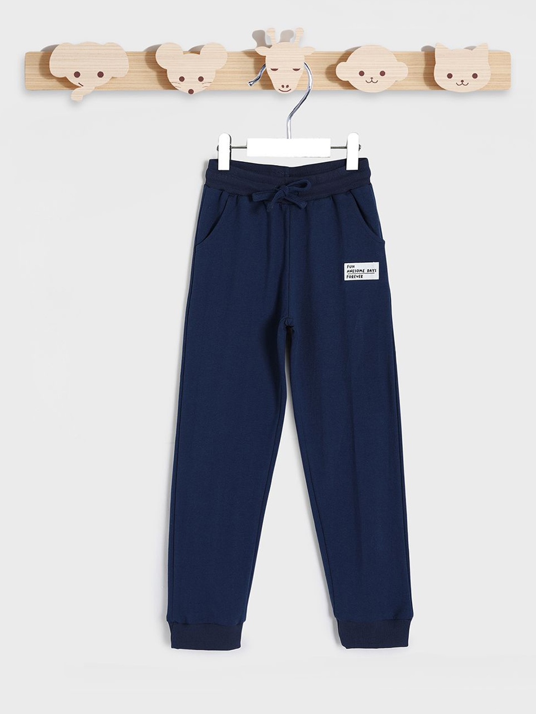 

Juniors by Babyshop Boy Cotton Mid-Rise Joggers, Blue