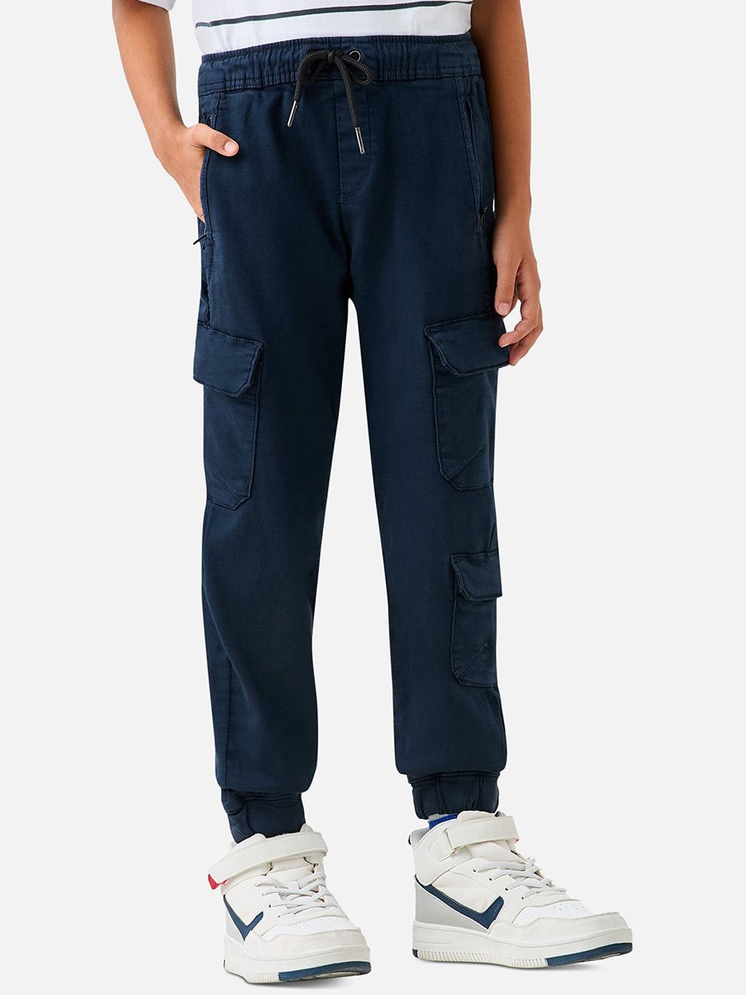 

Juniors by Babyshop Boys Regular Fit Cotton Joggers, Blue