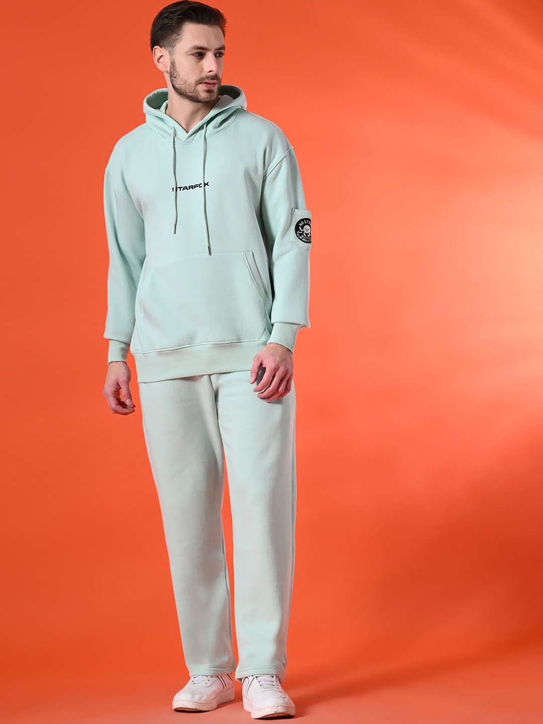 

STARFOX Hooded Oversized Sweatshirt with Trouser Co-Ord Set, Green