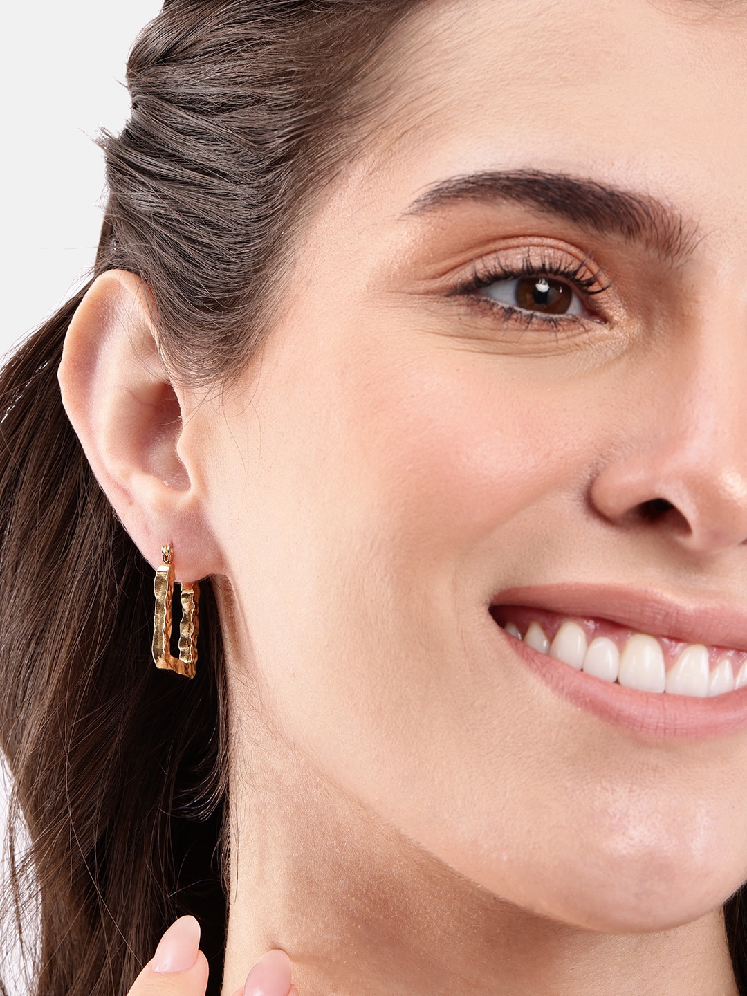 

DressBerry Geometric Hoop Earrings, Gold
