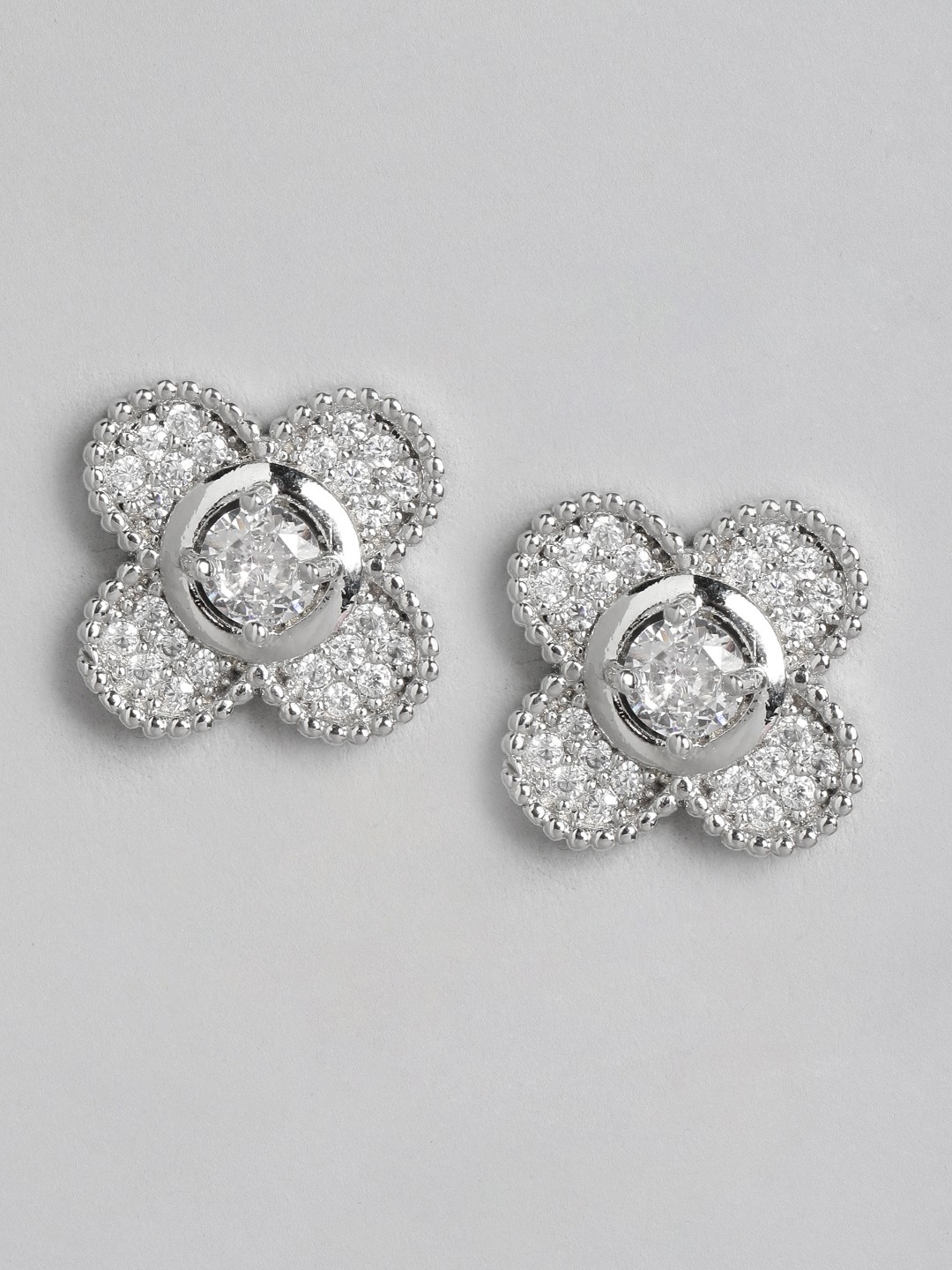 

DressBerry Contemporary Studs Earrings, Silver