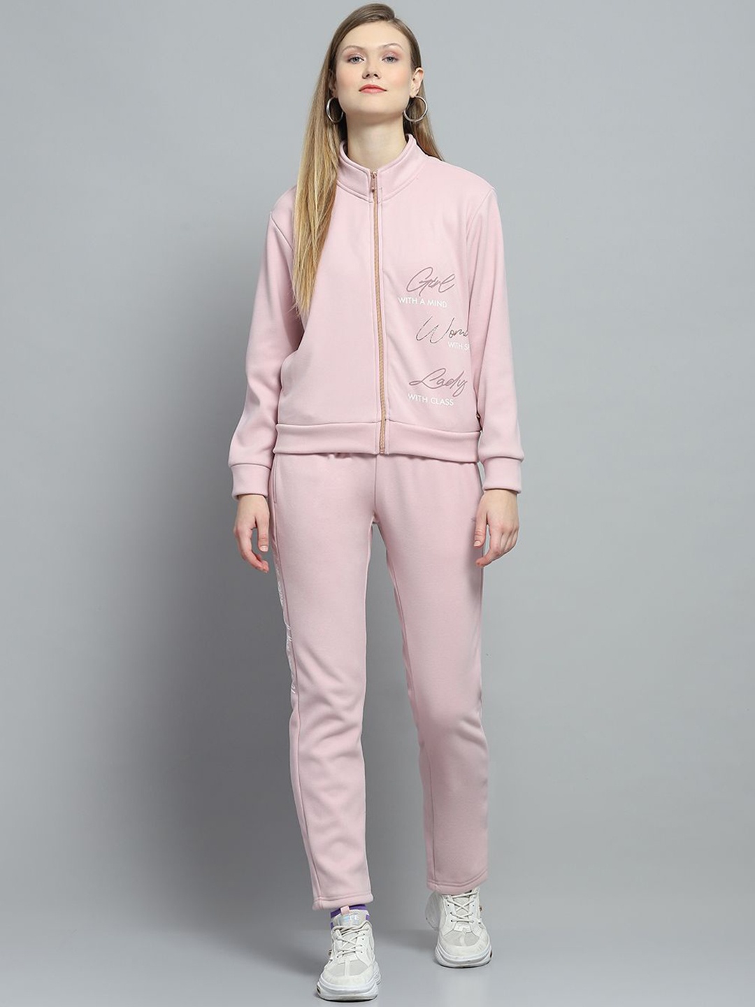 

Monte Carlo Women Mock Collar Tracksuits, Pink