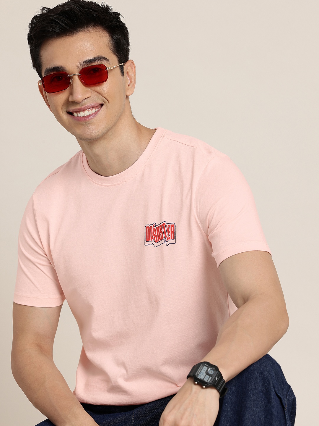 

HERE&NOW Pure Cotton T-Shirt, Peach