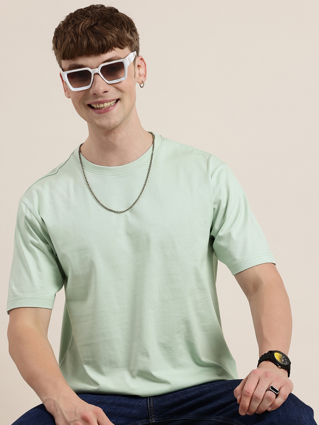 

HERE&NOW Pure Cotton T-shirt, Green