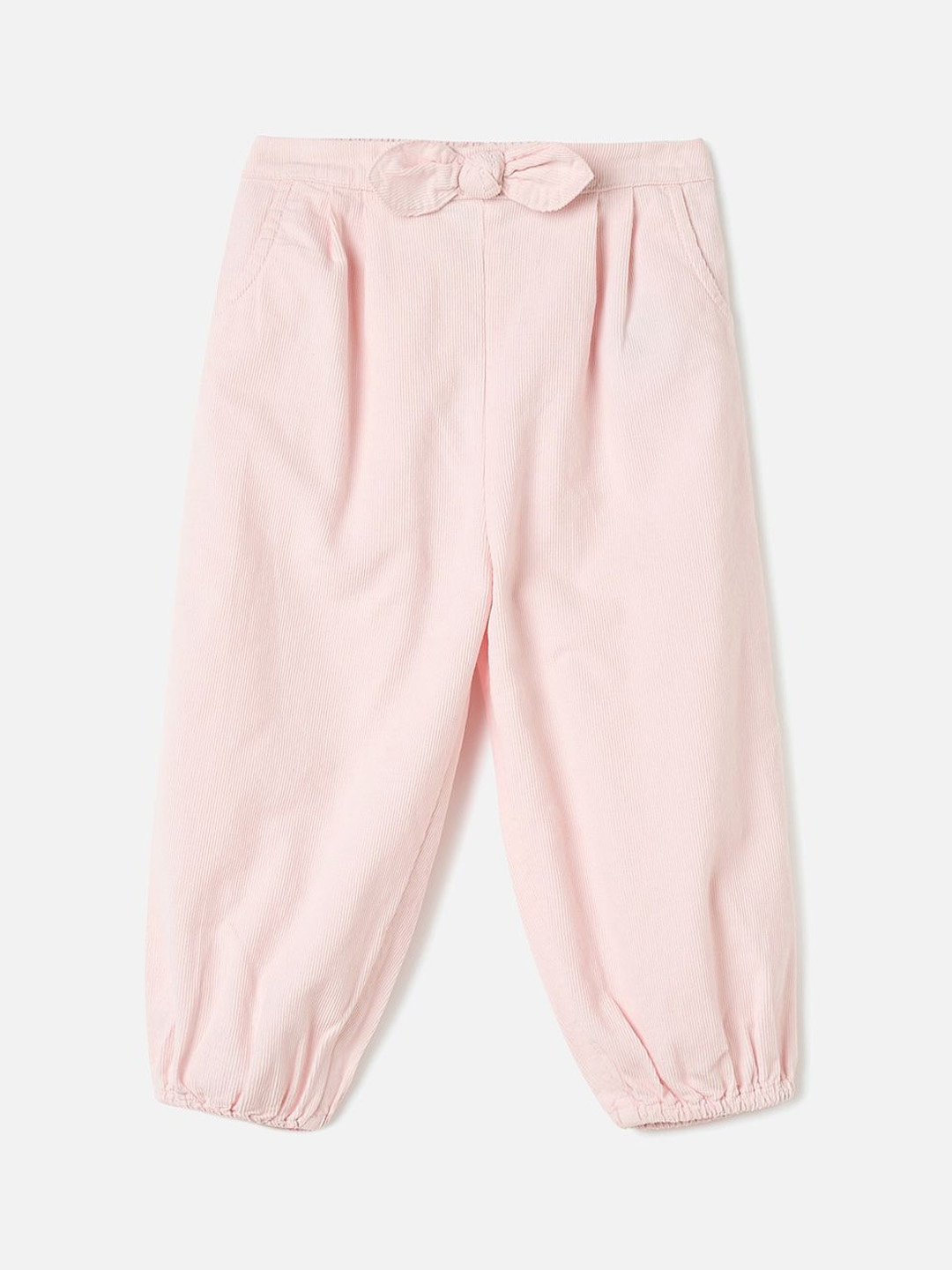 

Juniors by Babyshop Girls Cotton Pleated Joggers Trousers, Pink