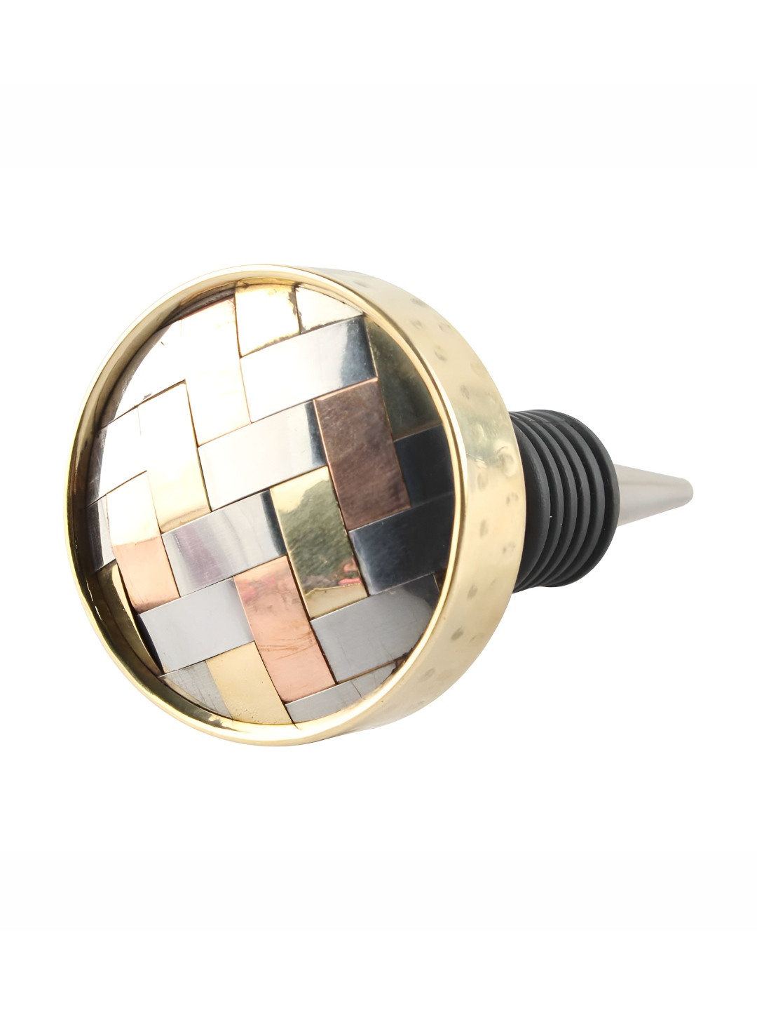 

Indianshelf Bronze Toned Round Christmas Wine Bottle Stopper