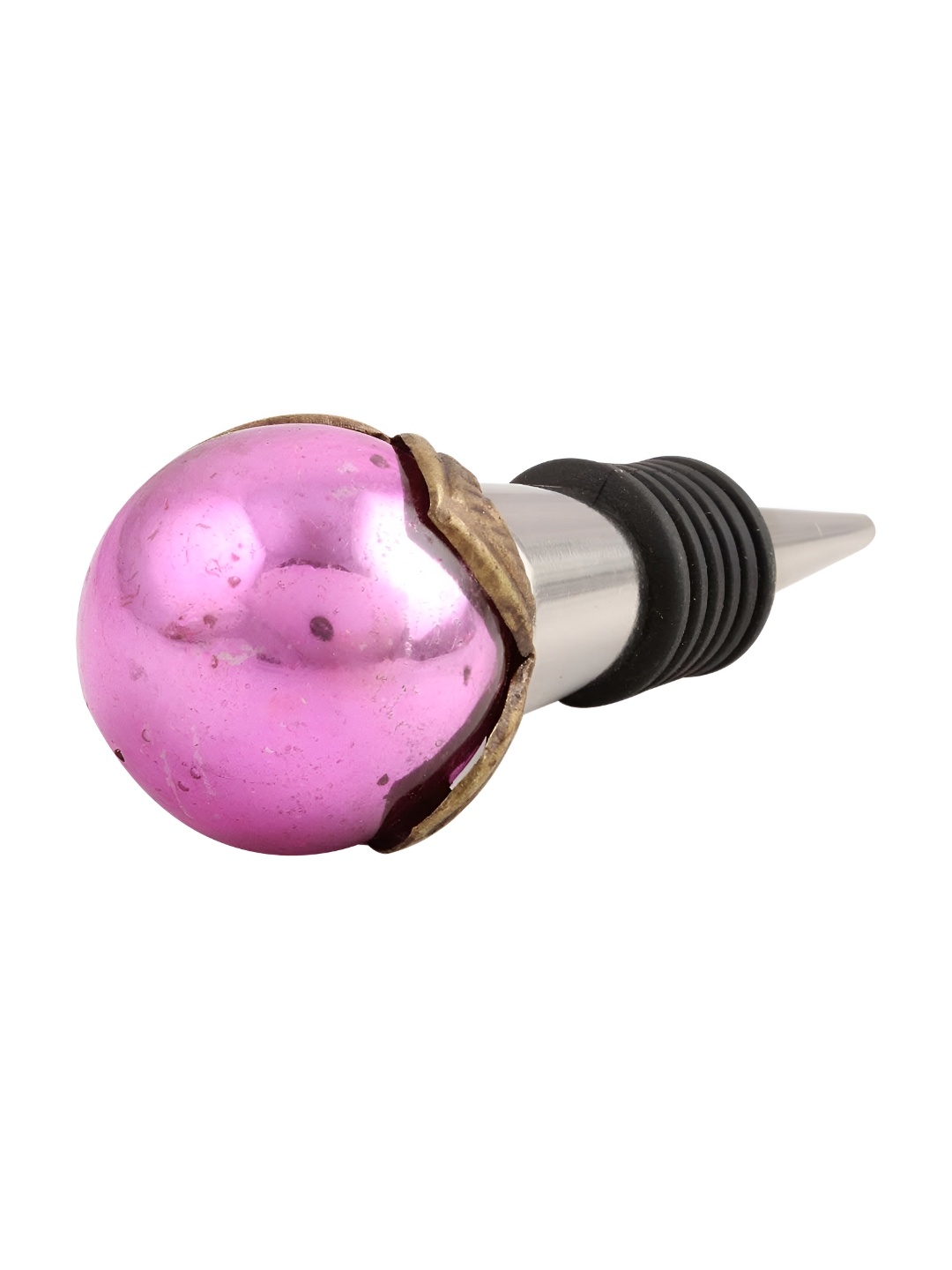 

Indianshelf Pink & Brown Glossy Mercury Glass Wine Bottle Stopper