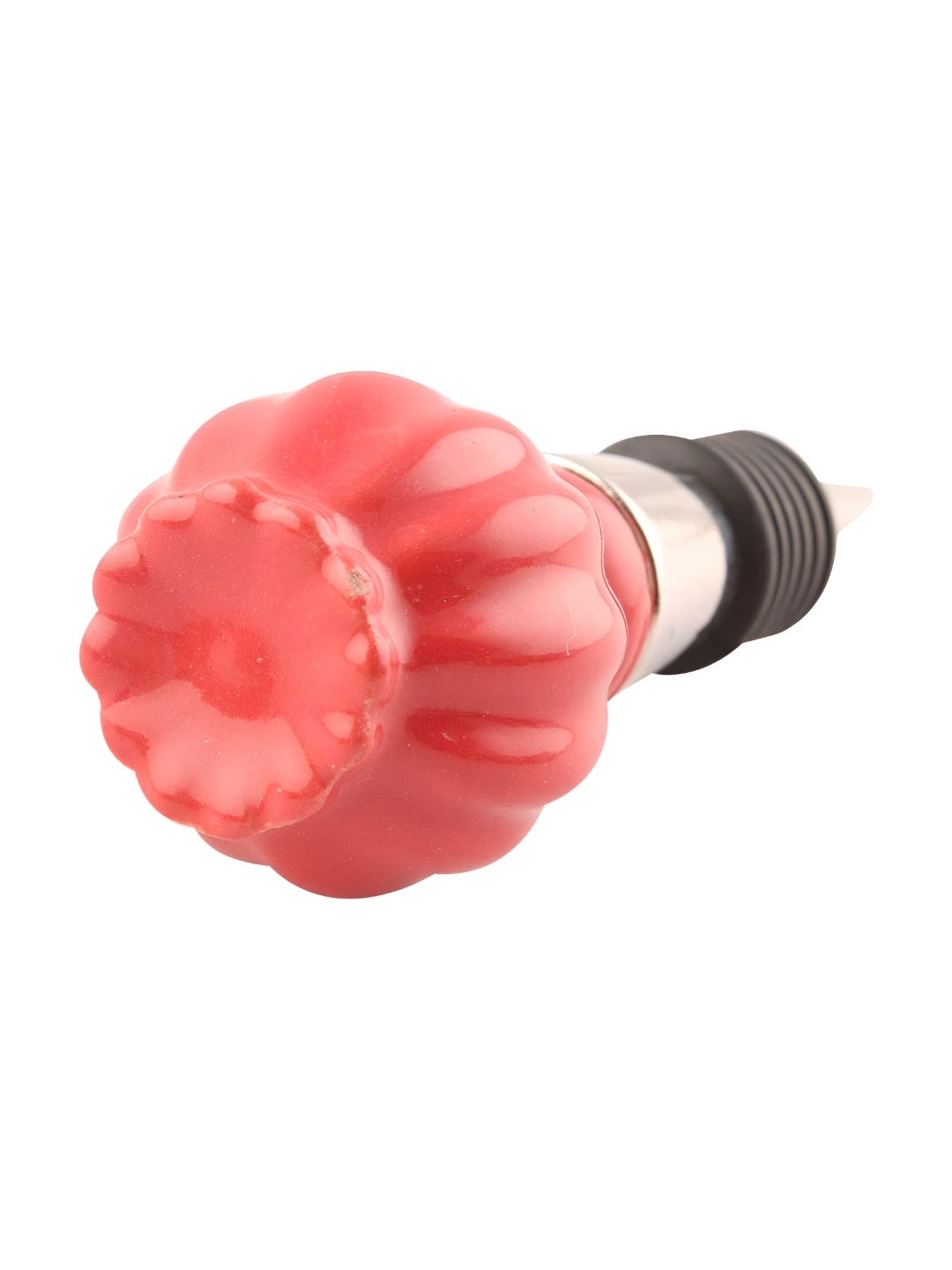 

Indianshelf Red and Black Umbrella Ceramic Wine Bottle Stopper
