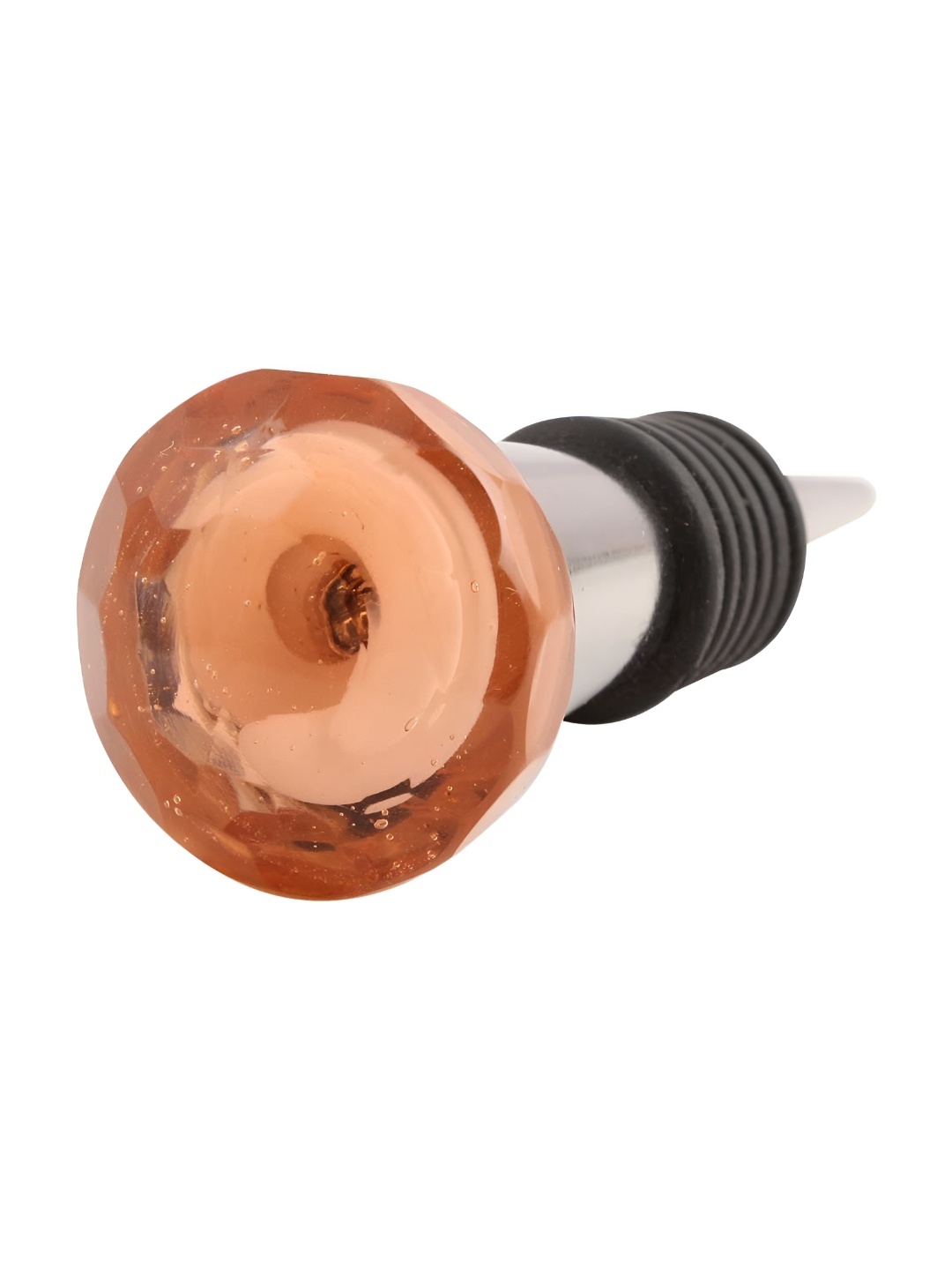 

Indianshelf Brown & Silver Toned Glass Airtight Wine Bottle Stopper