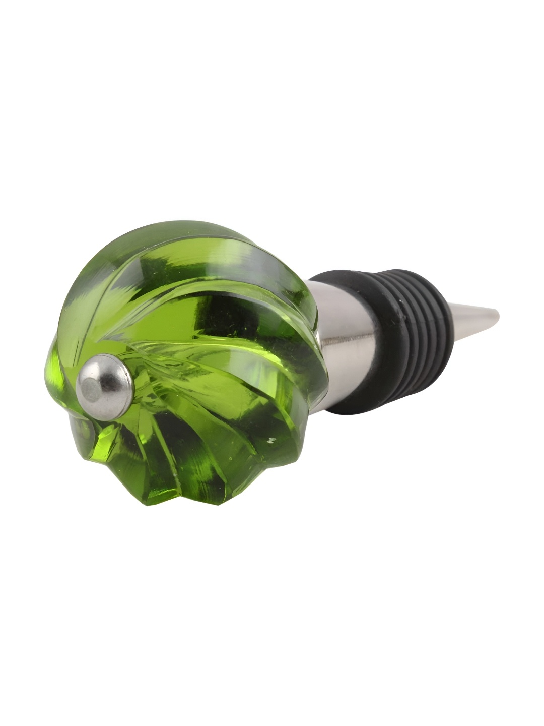 

Indianshelf Olive & Black Textured Glass Wine Bottle Stopper