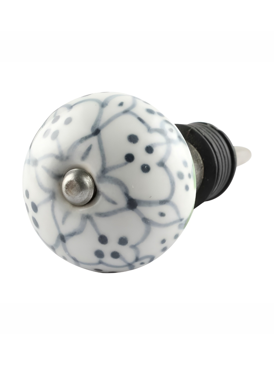 

Indianshelf White & Blue Flower Printed Wine Bottle Stopper