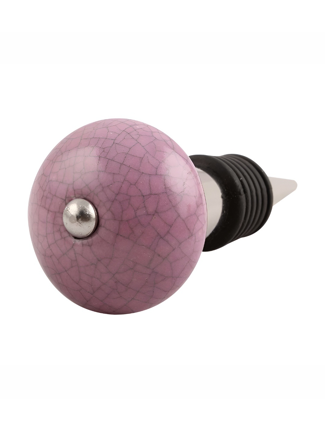 

Indianshelf Purple & Black Crackle Printed Ceramic Wine Bottle Stopper
