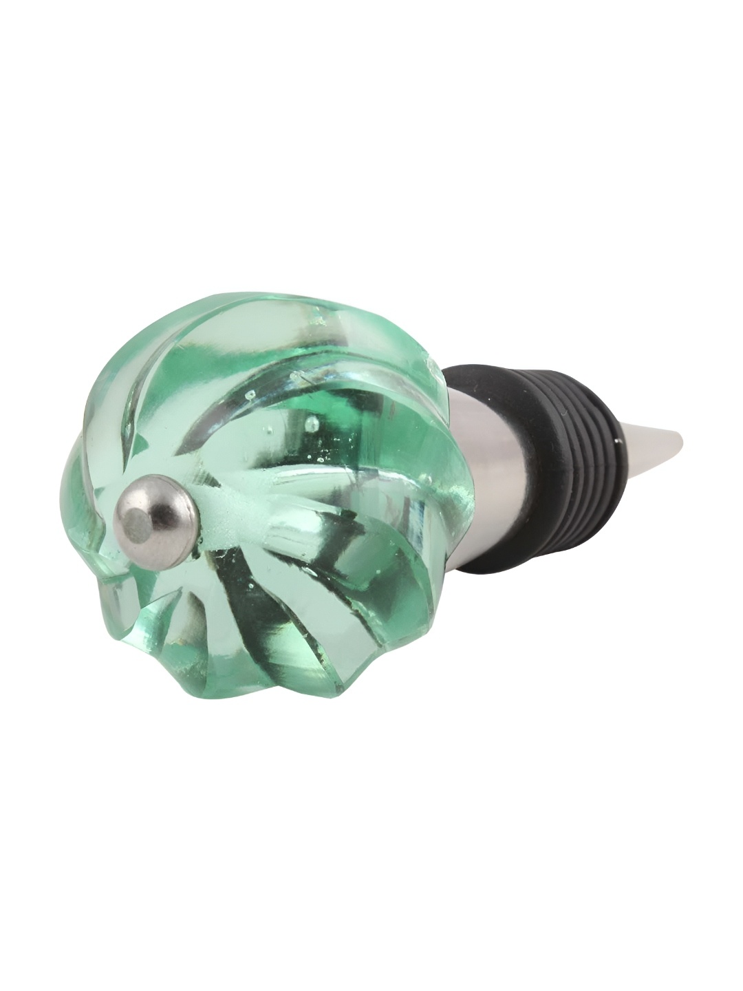 

Indianshelf Green & White Glass Wine Bottle Stopper