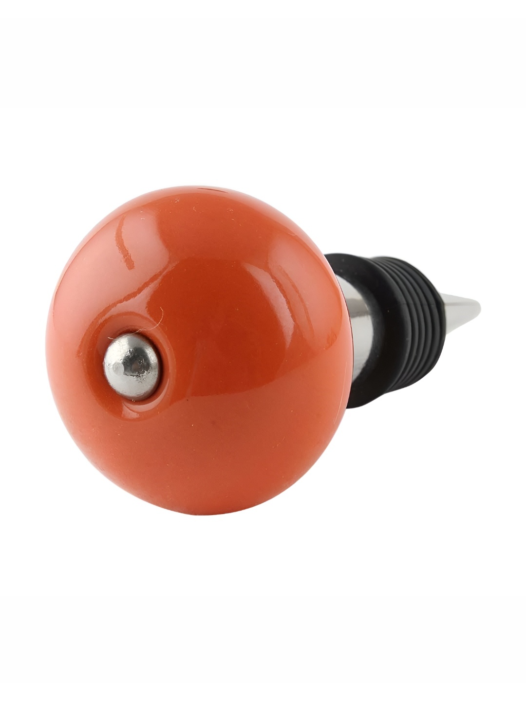 

Indianshelf Orange and Black Airtight Round Ceramic Wine Bottle Stopper