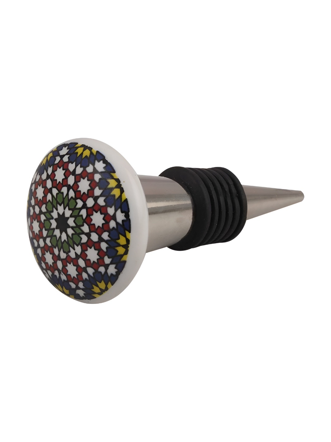 

Indianshelf 1 Piece Ceramic Secure Bottle Wine Stoppers, White