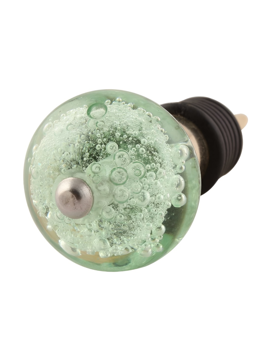 

Indianshelf Green and Silver-Toned Bubble Glass Wine Bottle Stopper