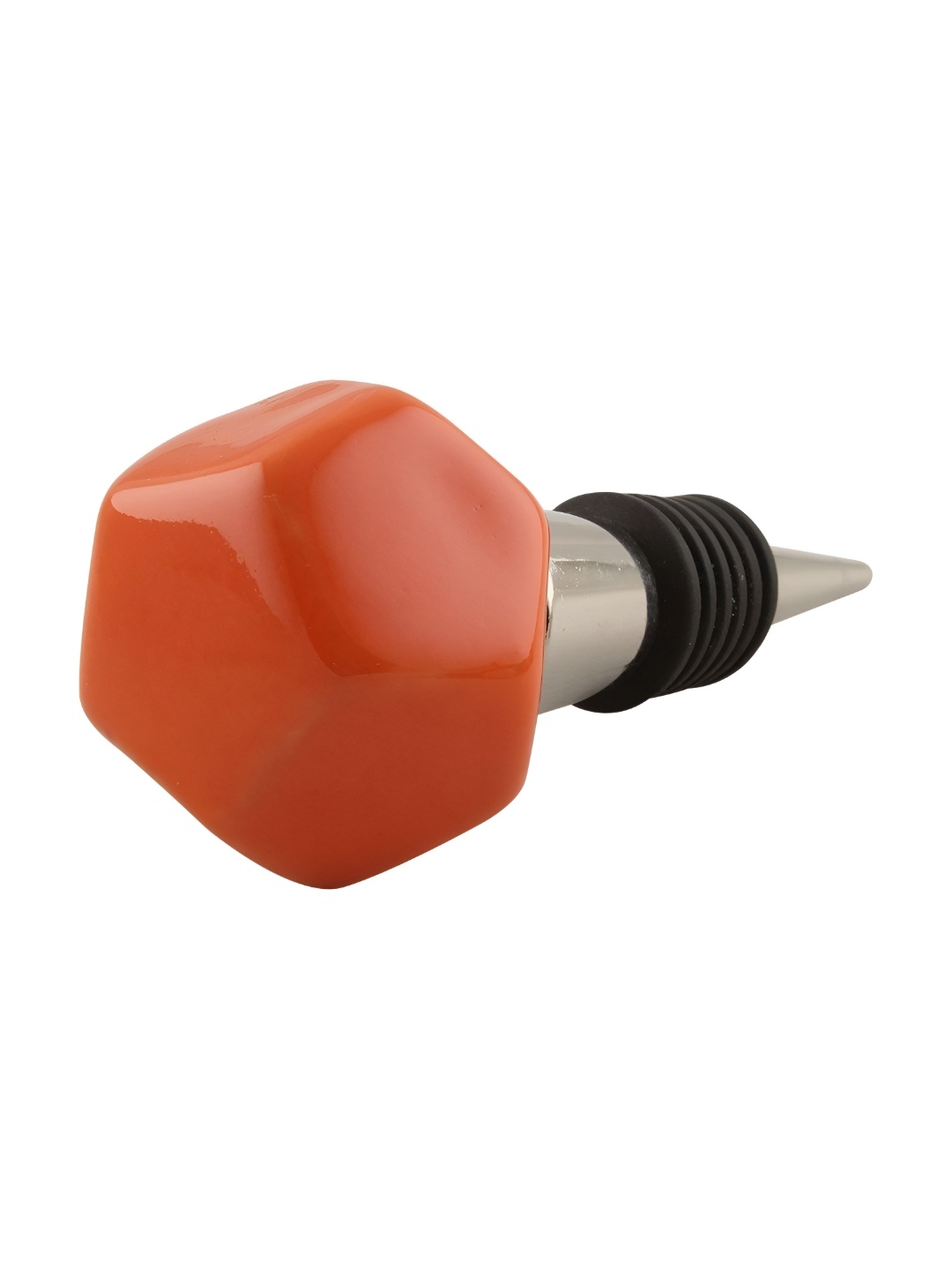 

Indianshelf Orange & Black Ceramic Wine Bottle Stopper