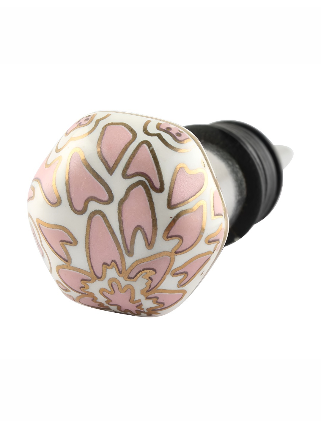 

Indianshelf Pink and White Floral Printed Ceramic Wine Bottle Stopper