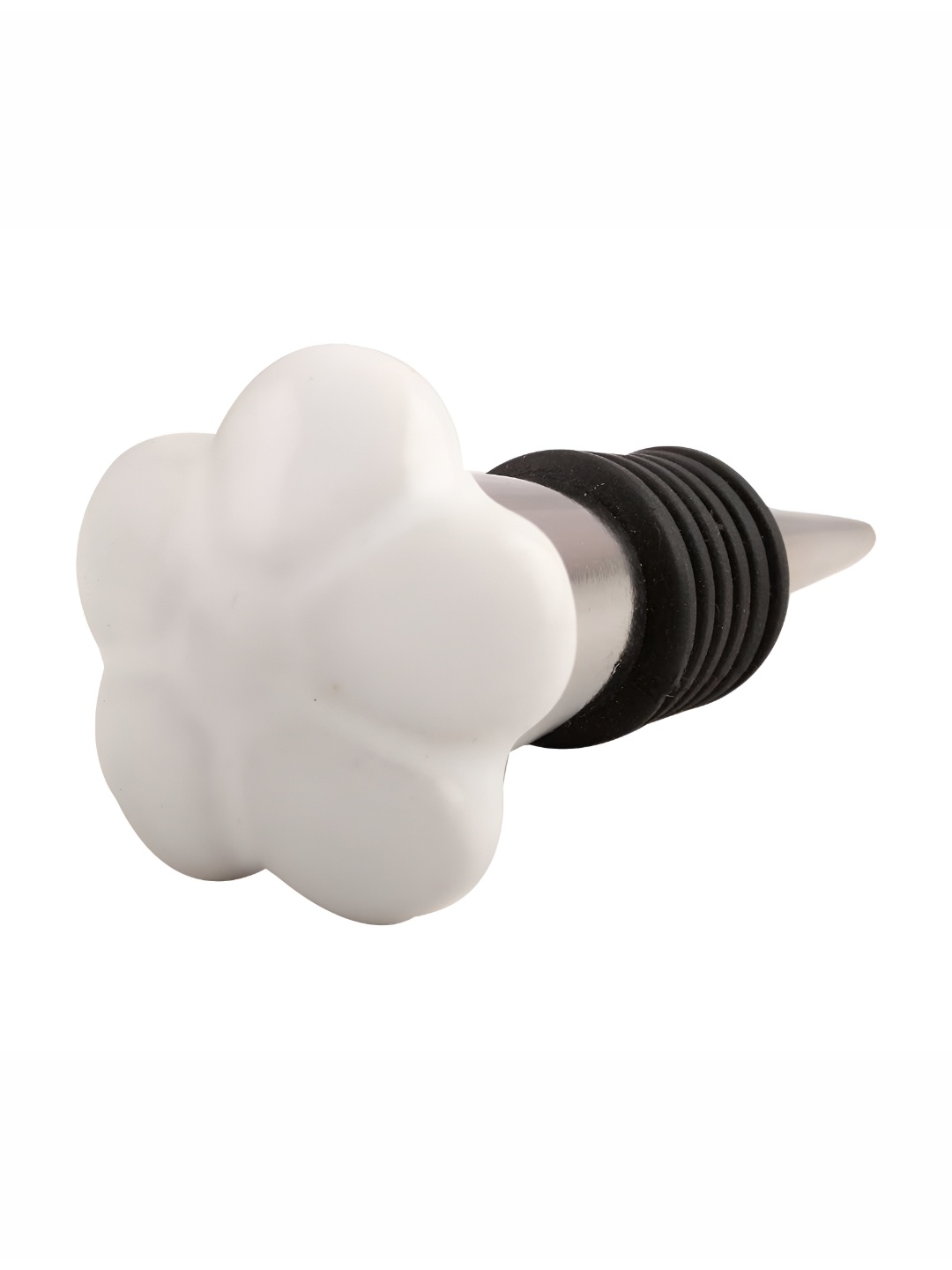 

Indianshelf White & Black Ceramic Wine Bottle Stopper