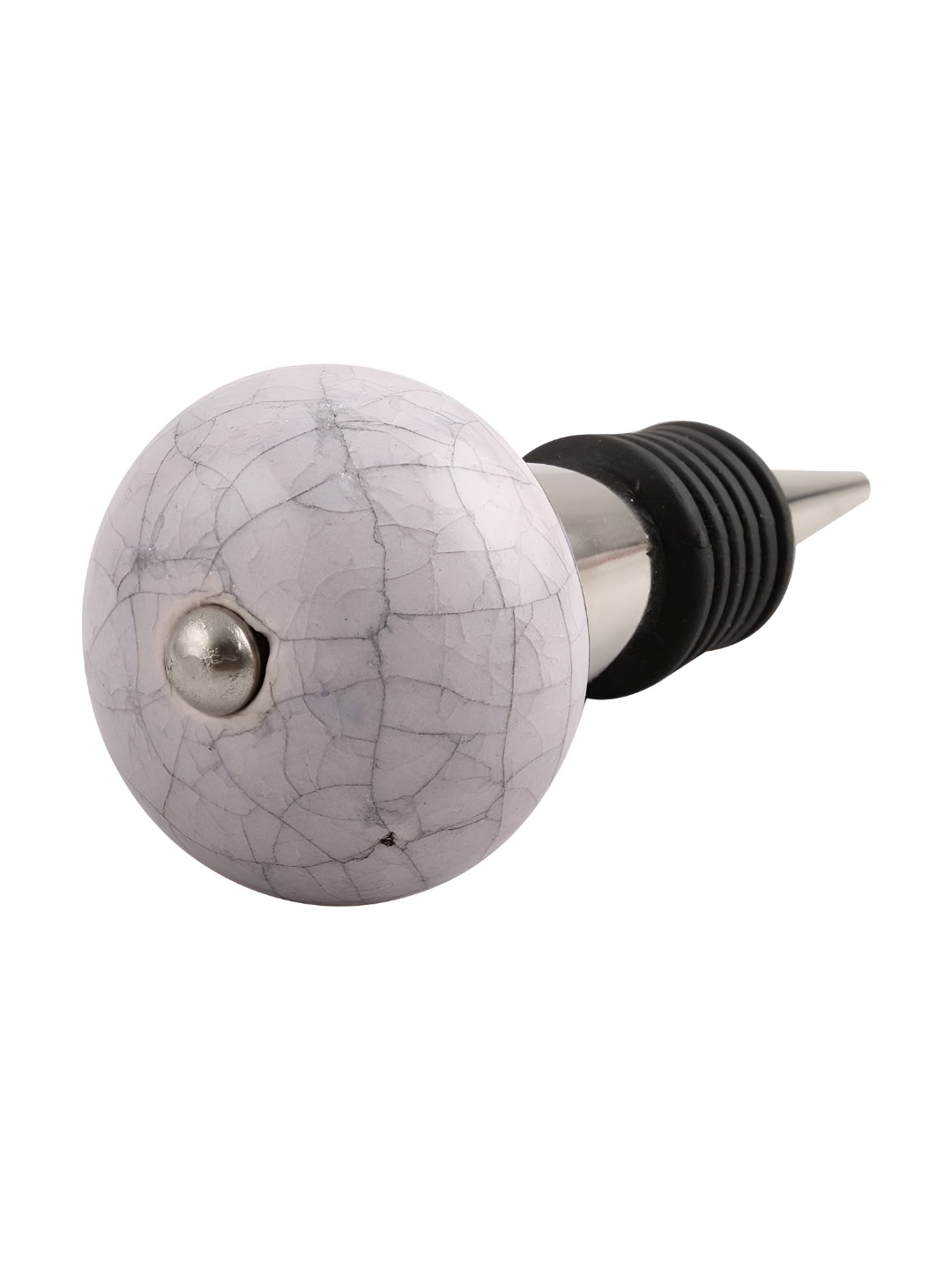 

Indianshelf Lavender and Grey Crackle Printed Ceramic Wine Bottle Stopper