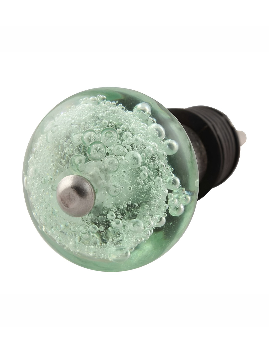 

Indianshelf Green & White Bubble Glass Wine Bottle Stopper