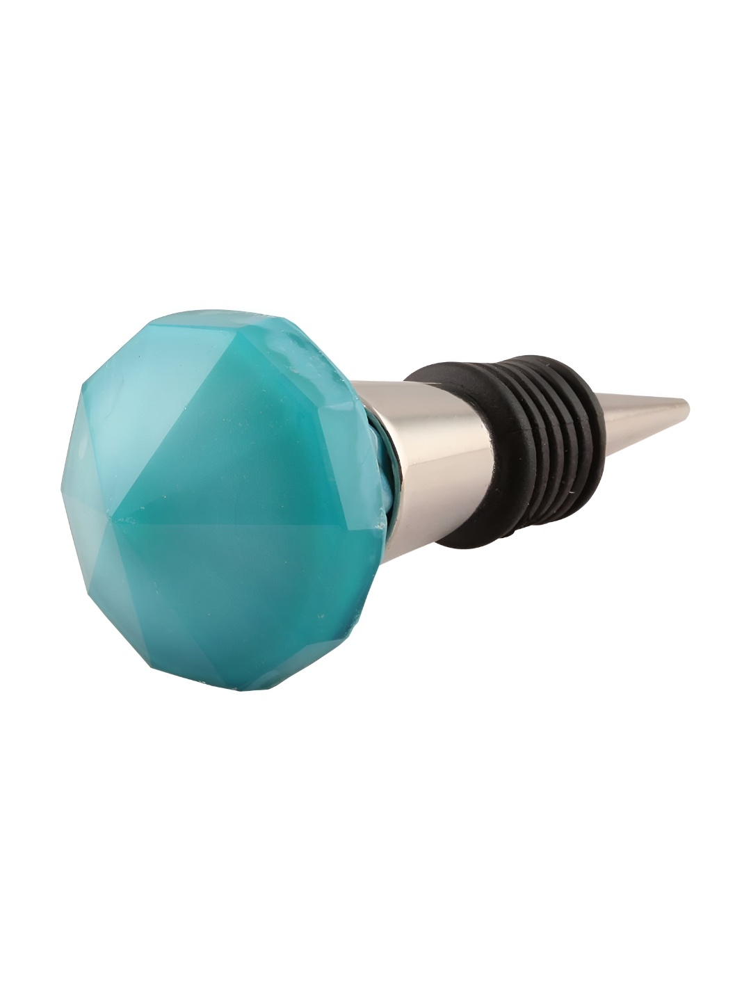 

Indianshelf Turquoise Blue & Black Glass Wine Bottle Stopper