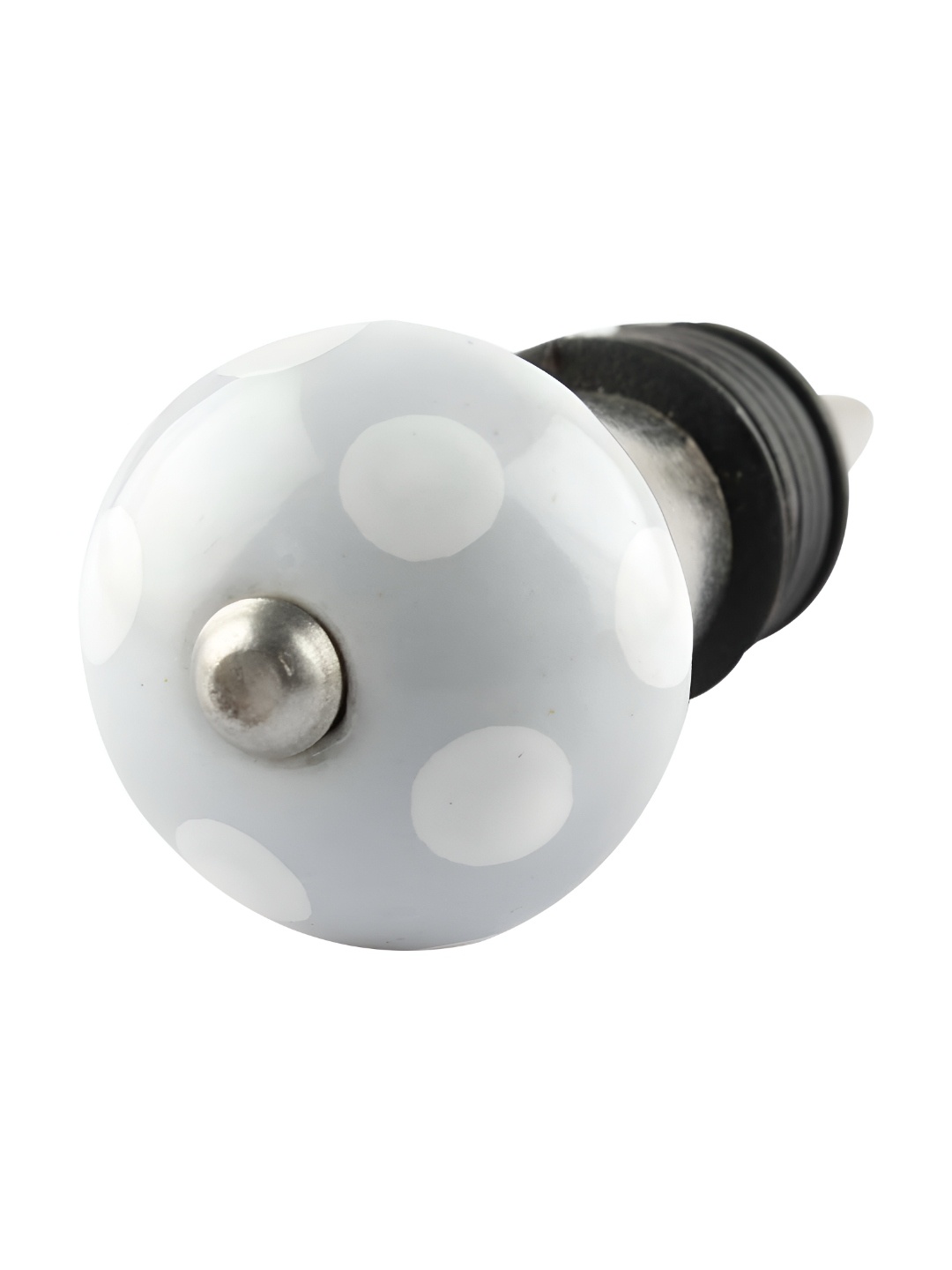 

Indianshelf Grey & White Printed Ceramic Wine Bottle Stopper