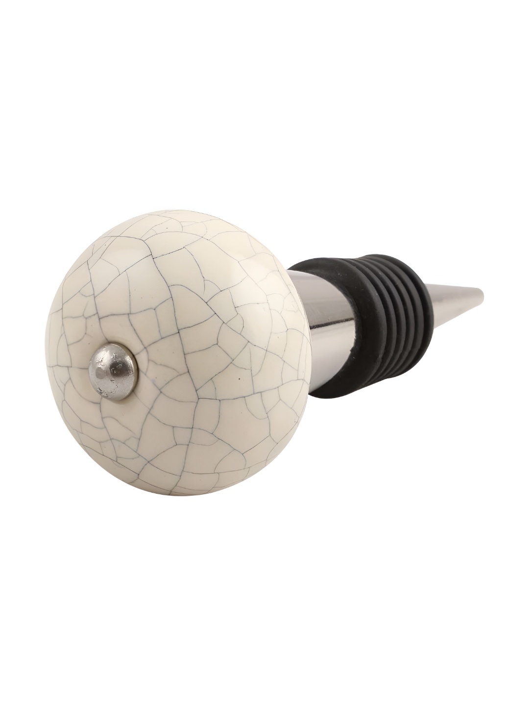 

Indianshelf Beige & Black Crackle Printed Wine Bottle Stopper