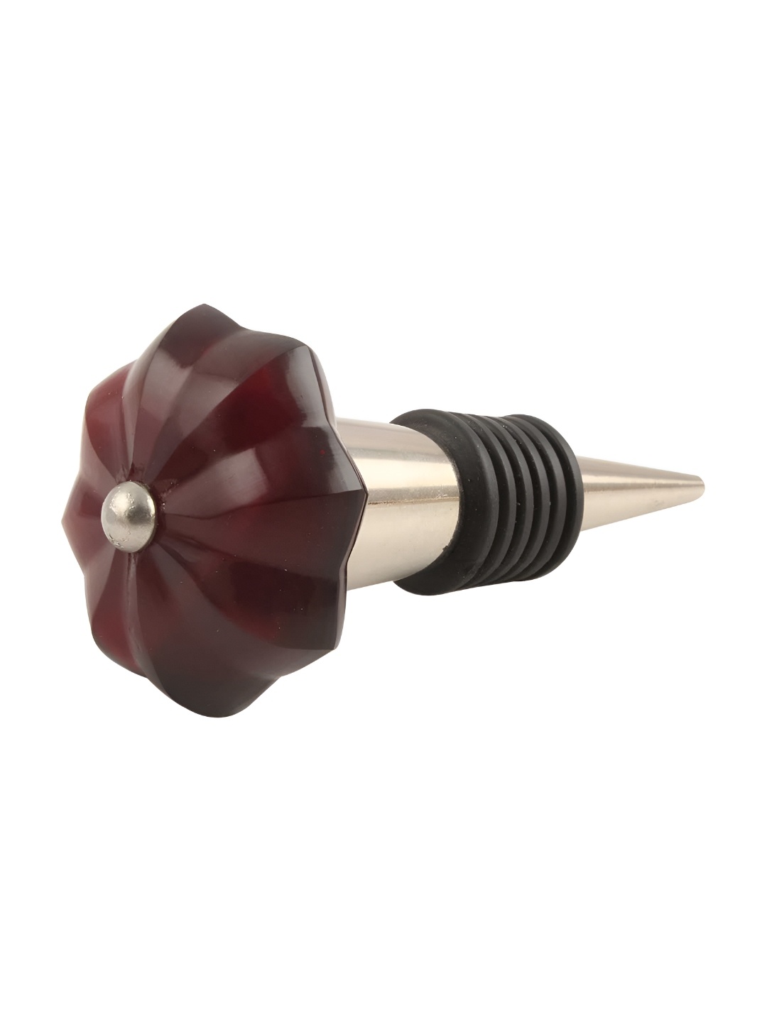 

Indianshelf Red and Black Oval Shaped Glass Wine Bottle Stopper