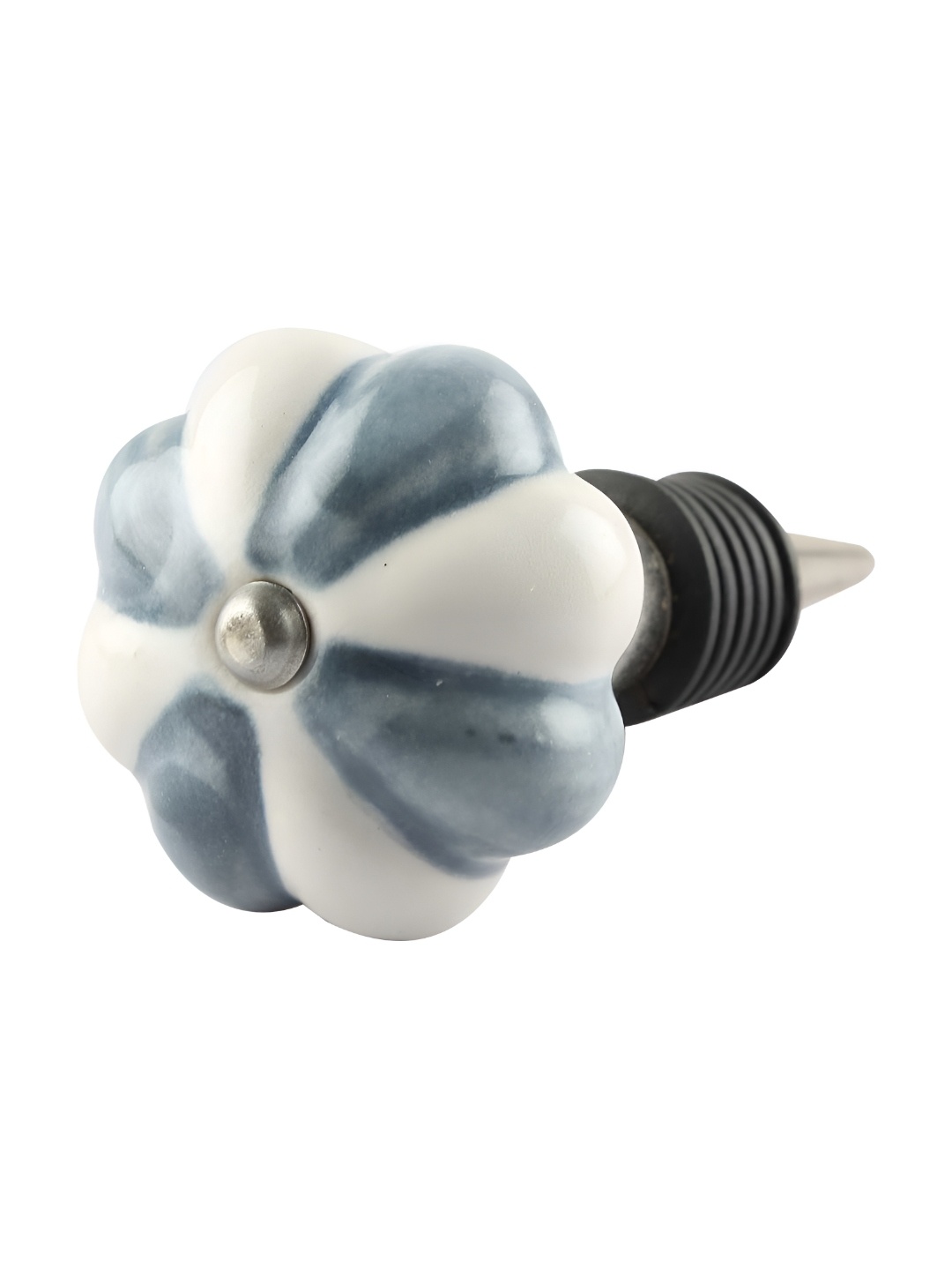 

Indianshelf Grey & Silver Toned Ceramic Wine Bottle Stopper