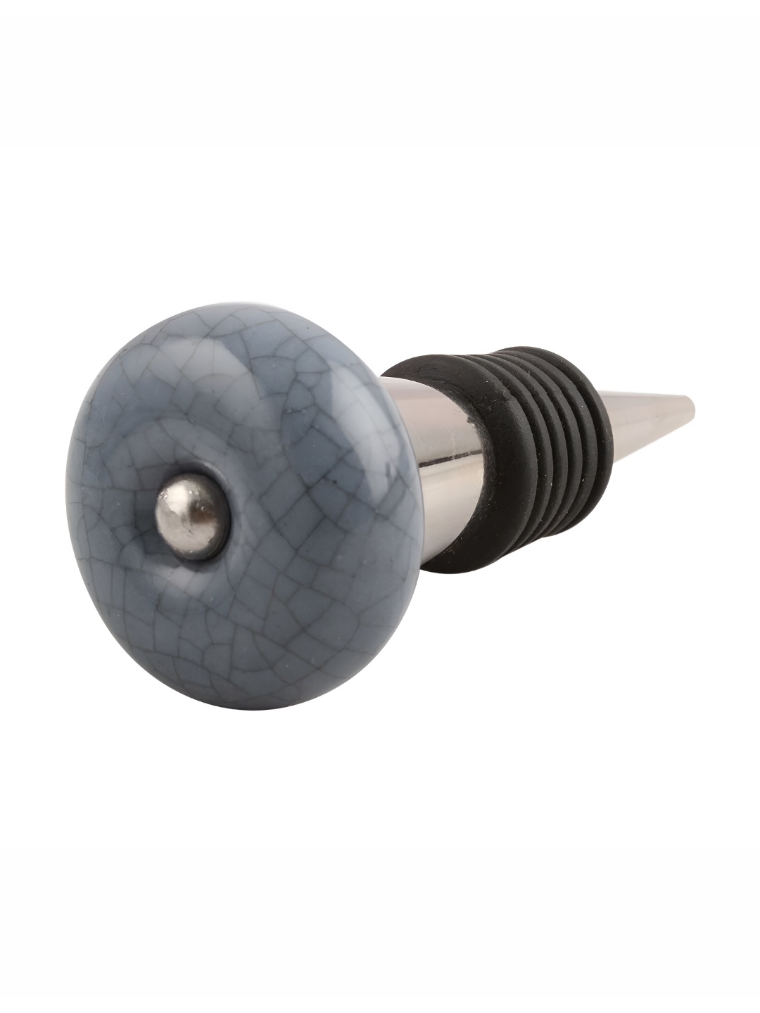 

Indianshelf Grey & Black Crackle Printed Ceramic Wine Bottle Stopper