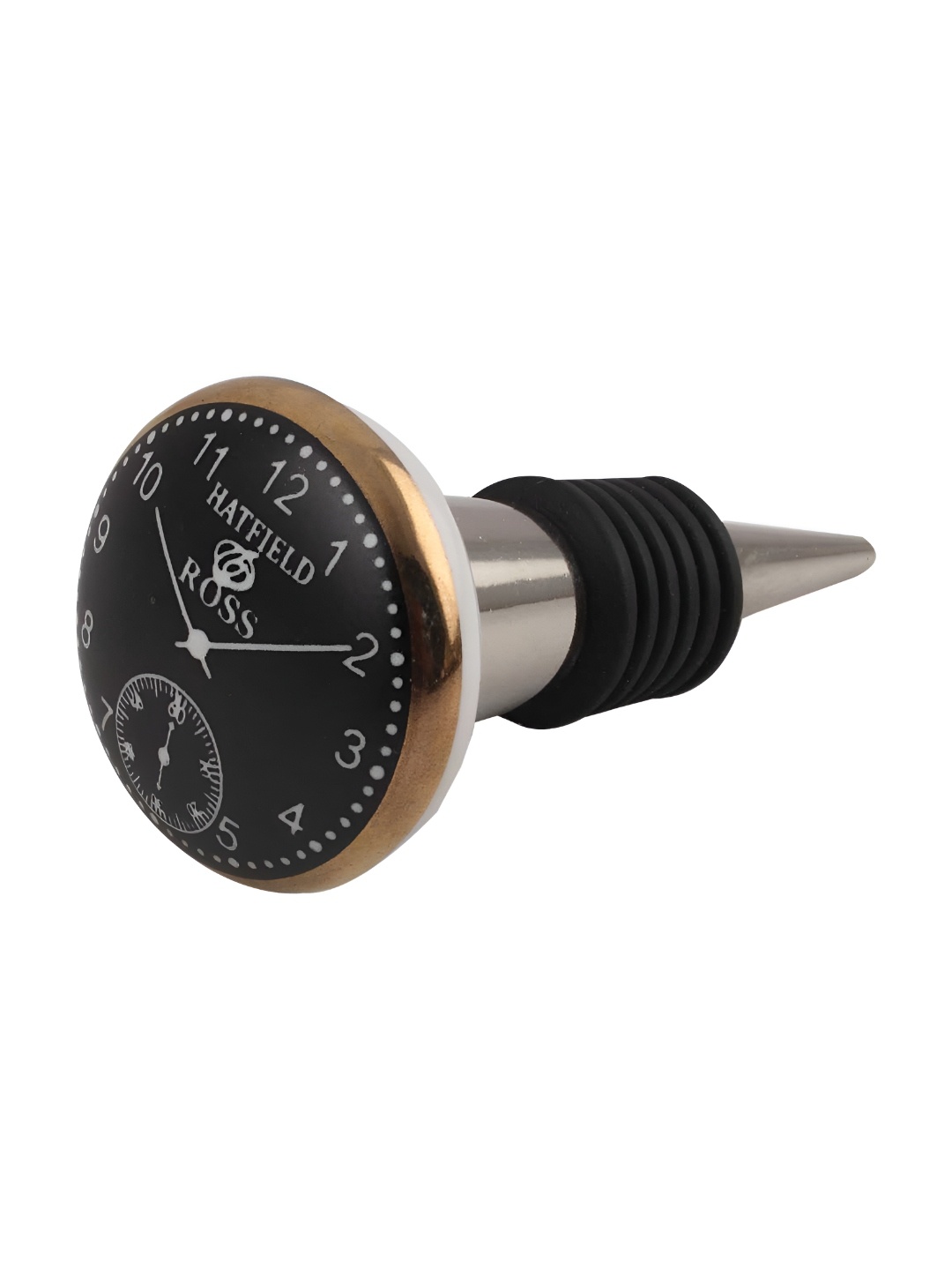 

Indianshelf Black & White Printed Ceramic Wine Bottle Stopper