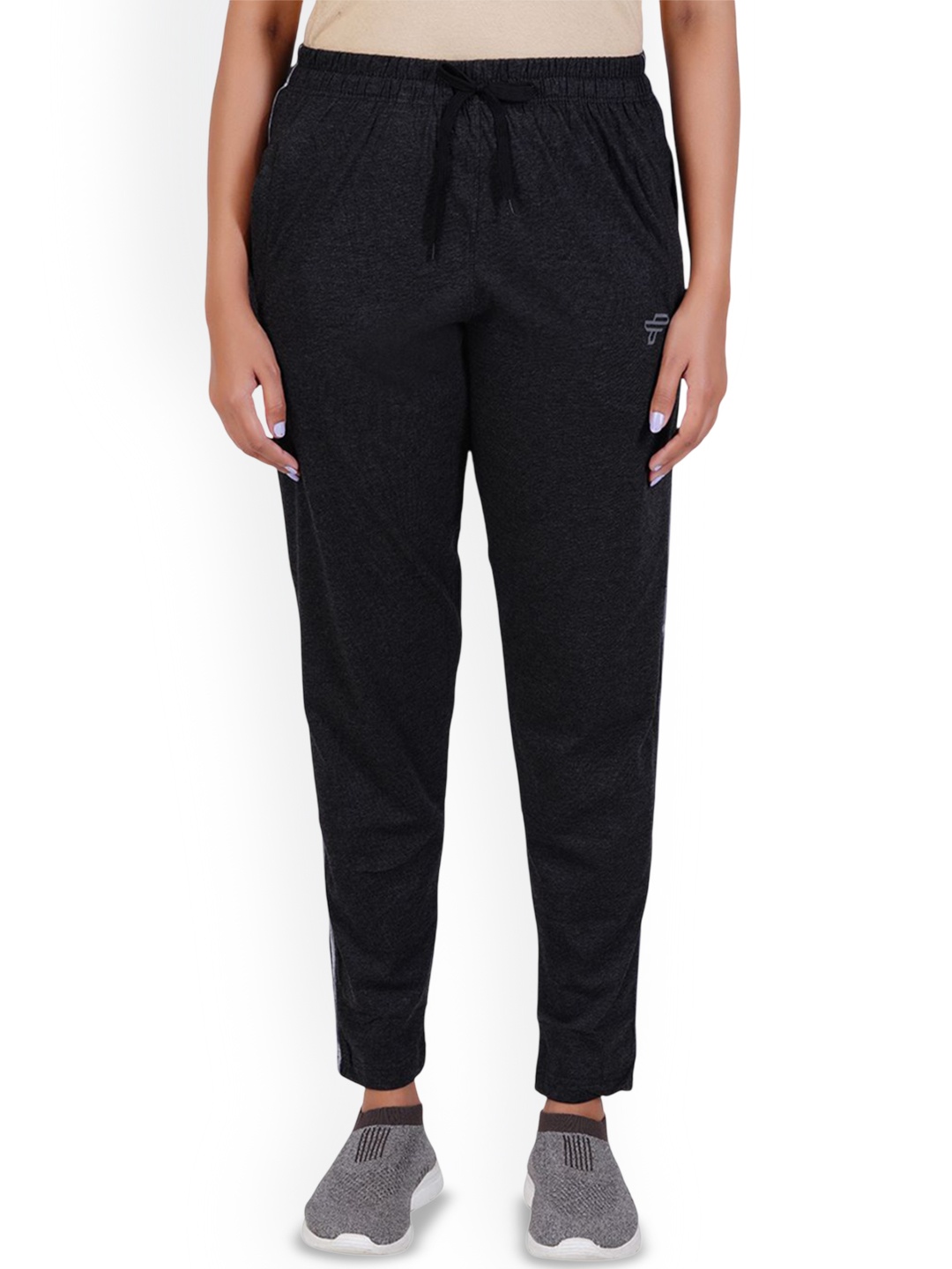 

FEEL TRACK Women Cotton Regular Fit Track Pant, Charcoal
